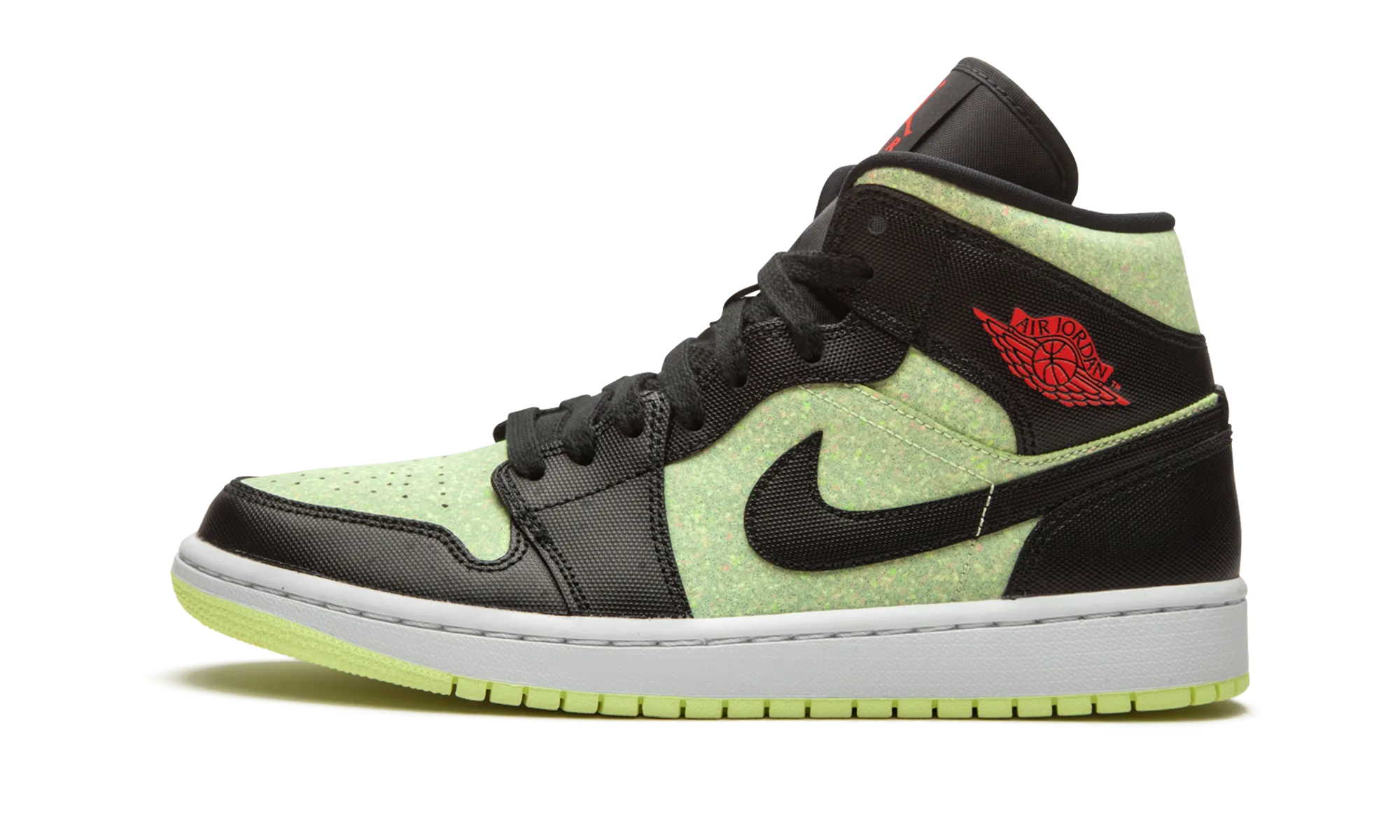 AIR JORDAN 1 MID SE WMNS "Barely Volt / Chile Red" Busy Ready