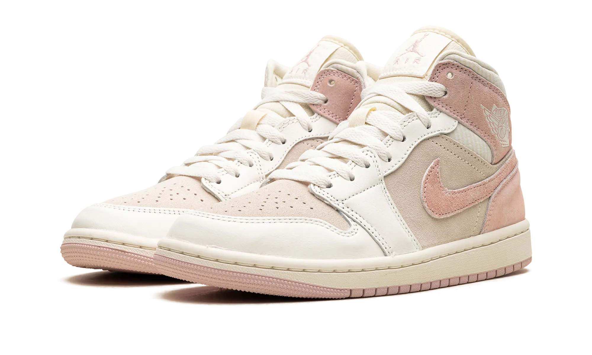 Air Jordan 1 Mid SE WMNS "Coconut Milk / Legend Pink" Foot Arch Light Flex