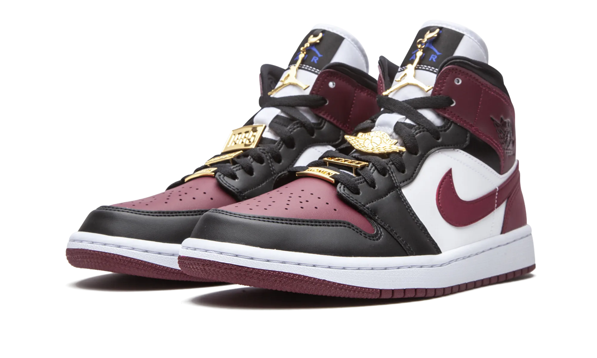 AIR JORDAN 1 MID SE WMNS "Gold Pendants" Support Core Hydrophobic Upper Material