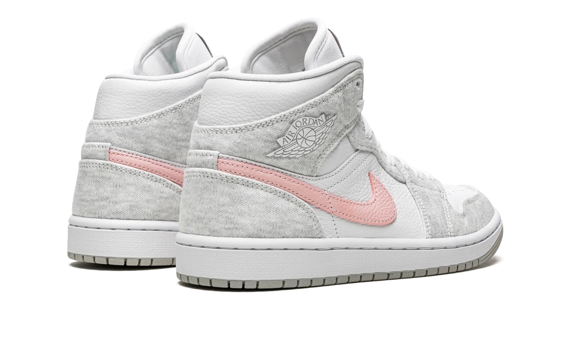 AIR JORDAN 1 MID SE WMNS "Heather Grey / Pink" Everyday Ride