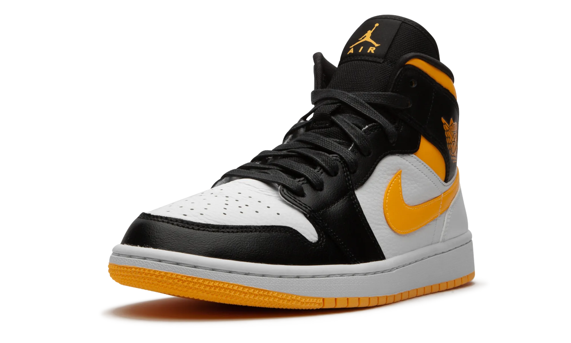 AIR JORDAN 1 MID SE WMNS "Laser Orange/Black" City Step Streamlined silhouette