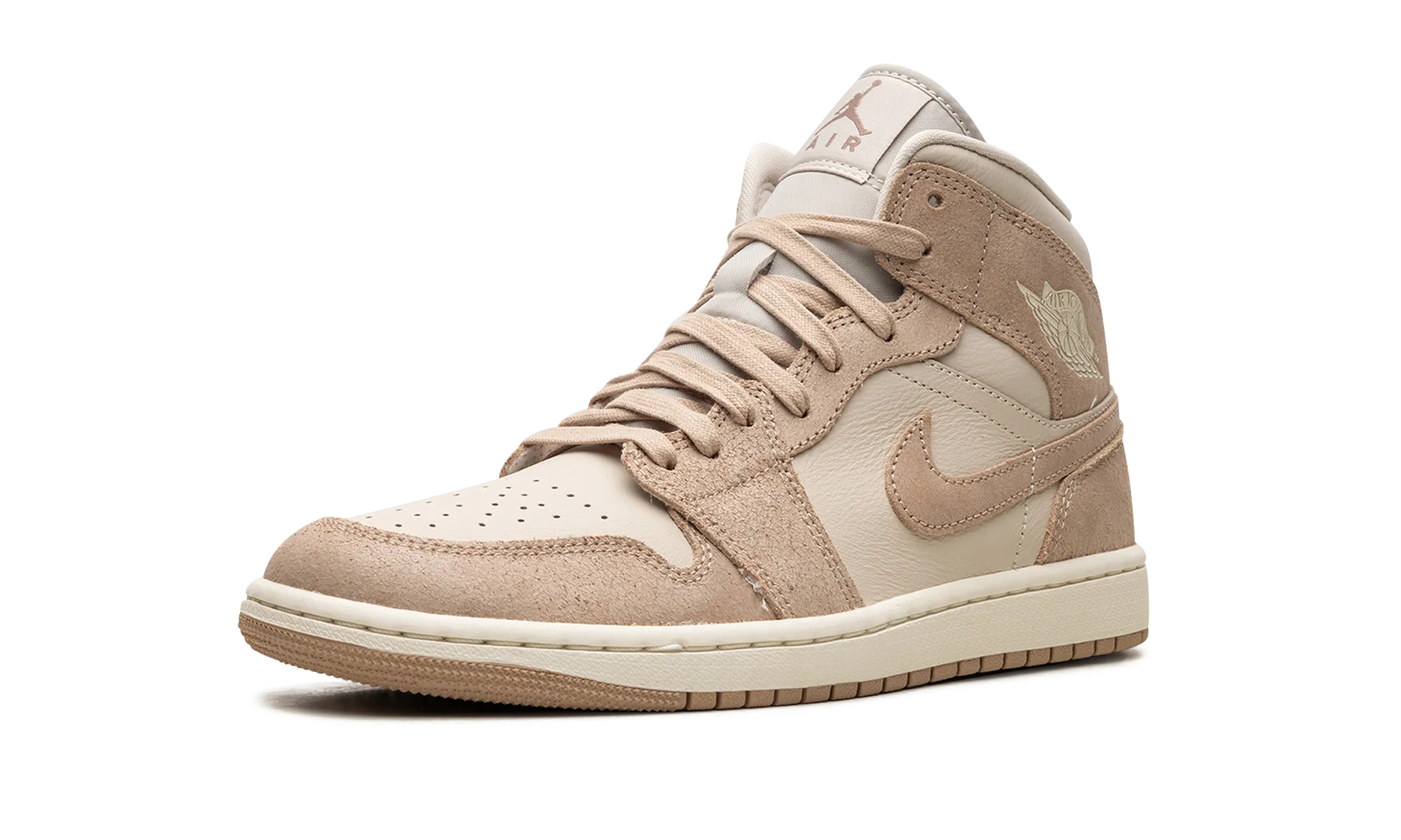 Ventilation Technology Speed-Friendly AIR JORDAN 1 MID SE WMNS "Legend Light Brown"