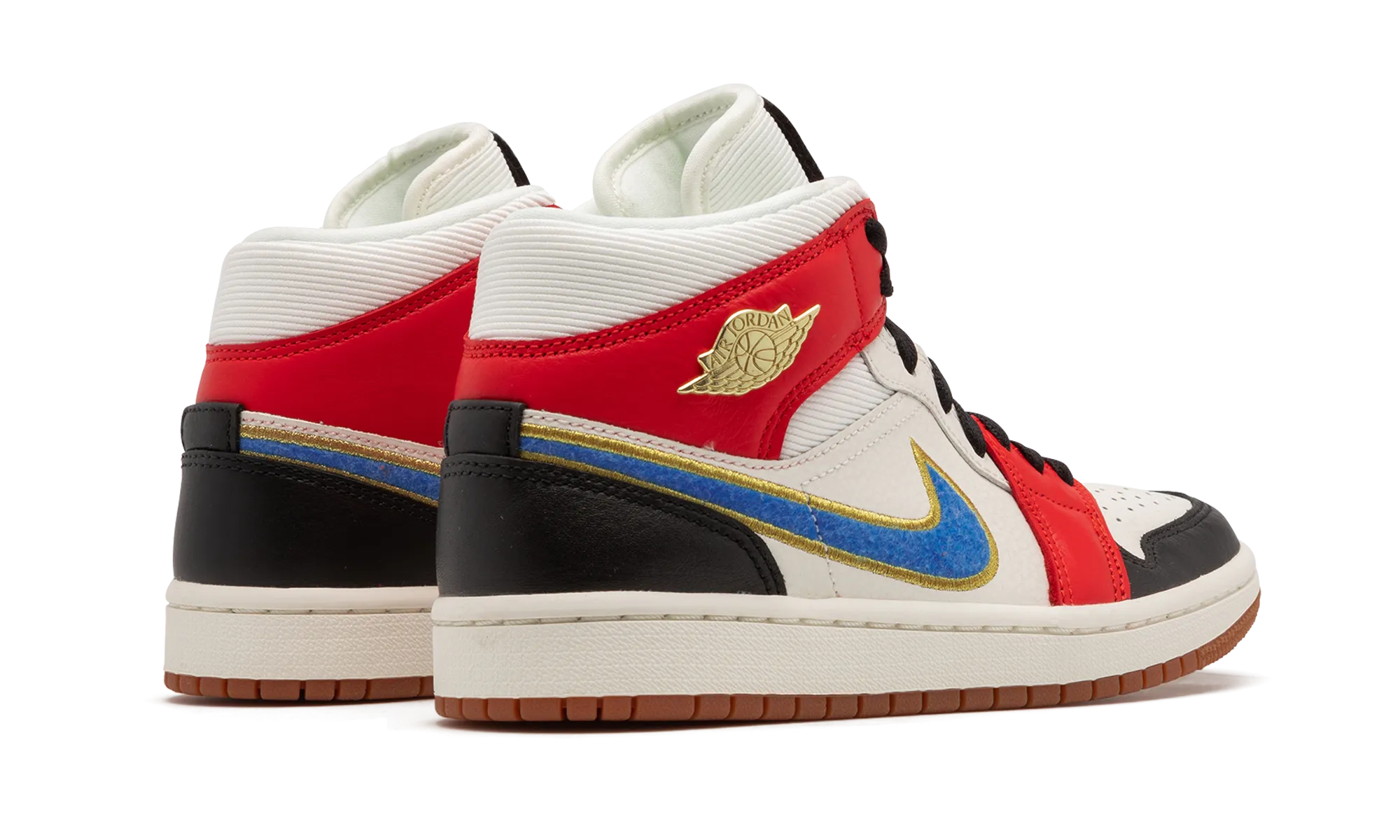 AIR JORDAN 1 MID SE WMNS "Let(Her)Man" Running Shoes Zigzag Impact Zone