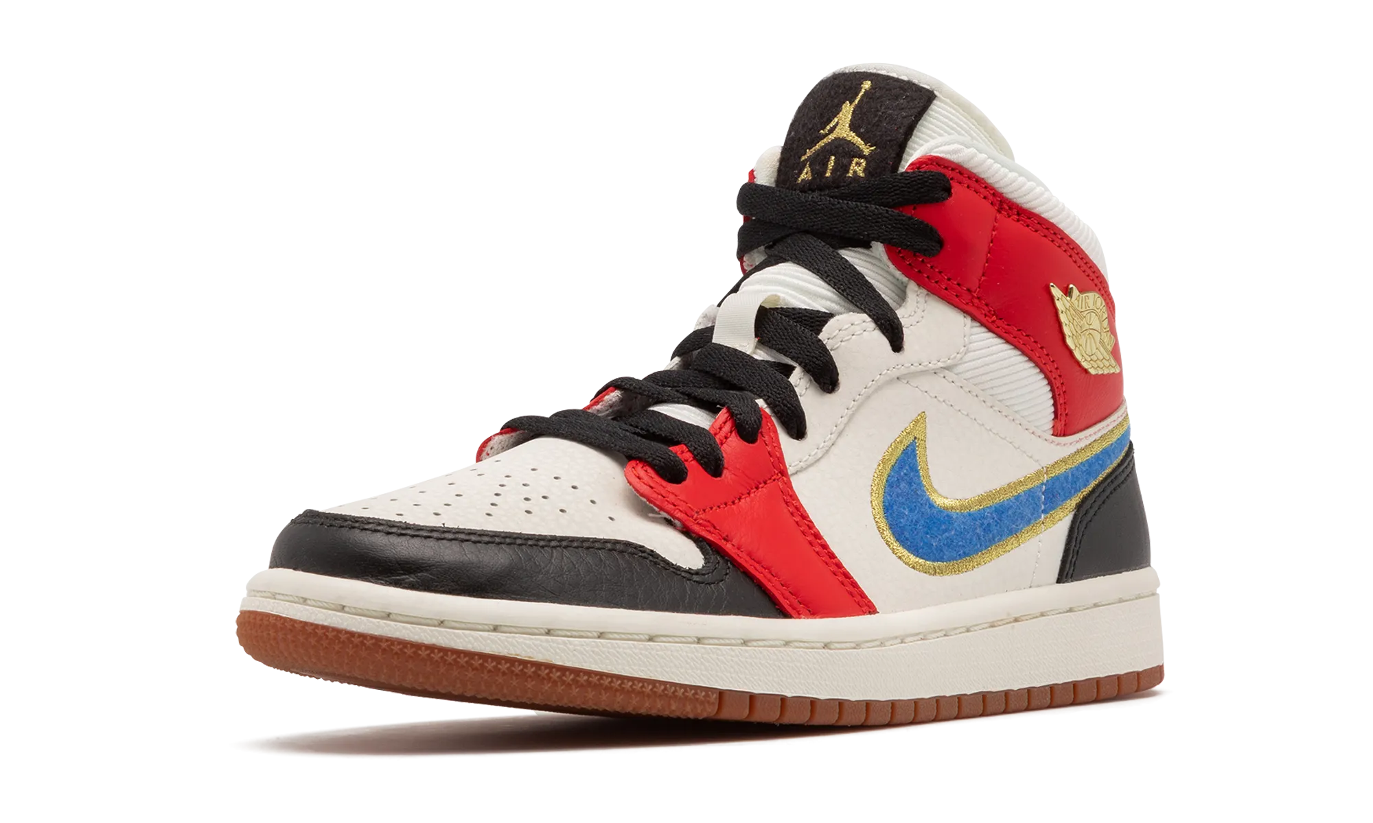 AIR JORDAN 1 MID SE WMNS "Let(Her)Man" Cushioned Midsole Design Comfortable Linings