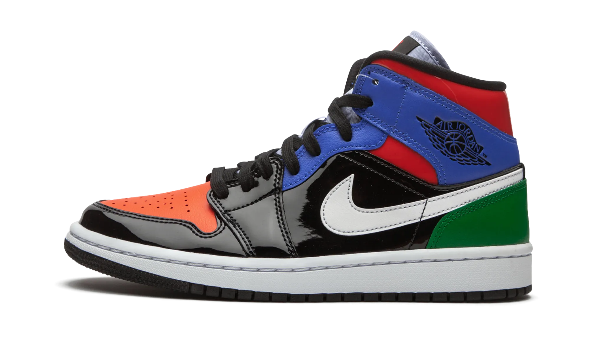 AIR JORDAN 1 MID SE WMNS "Multicolor Patent" Plush traction