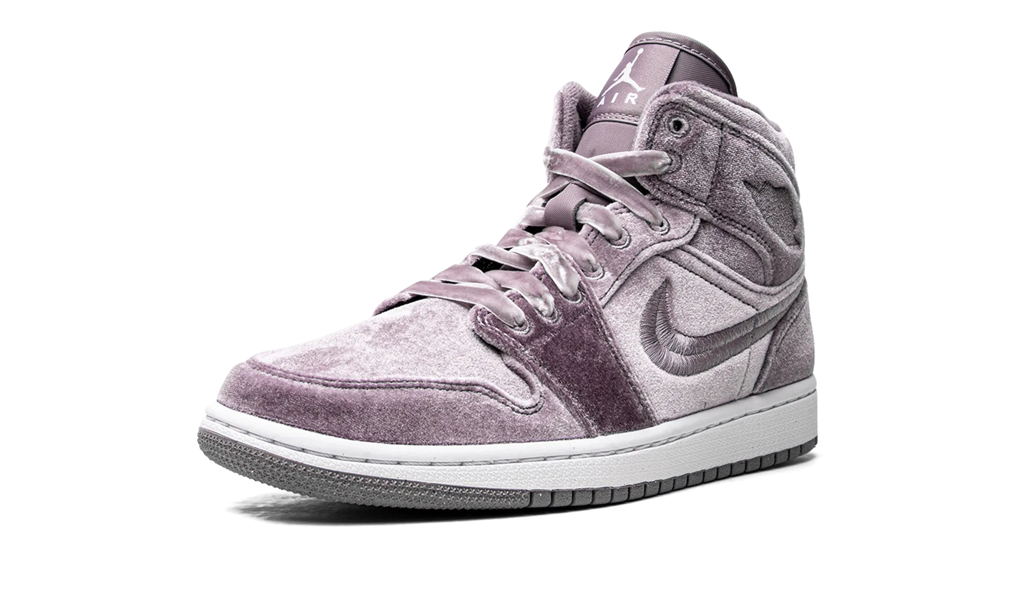 AIR JORDAN 1 MID SE WMNS "Purple Velvet" HeelSupport Knit texture