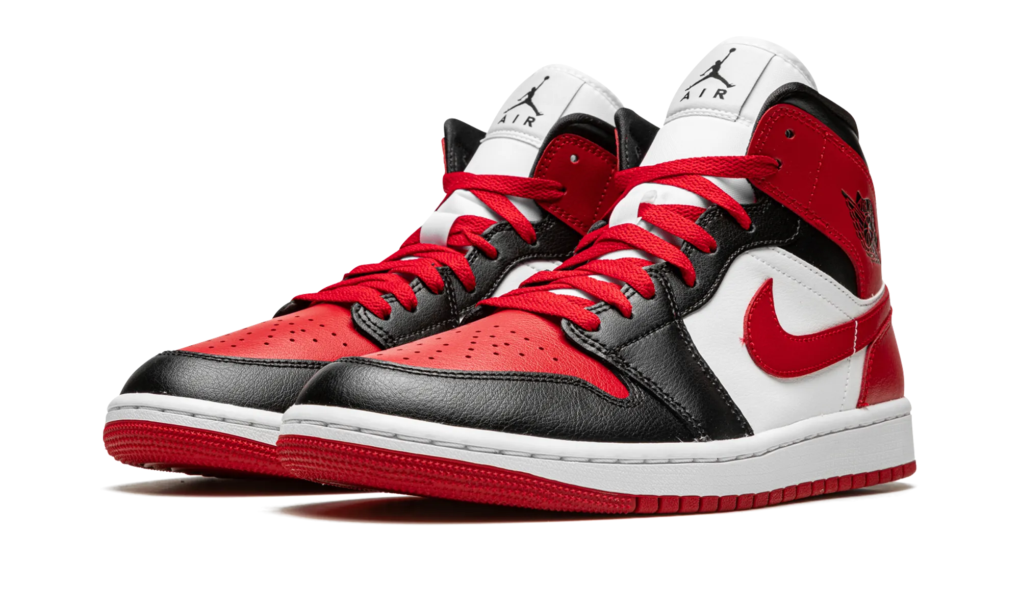 AIR JORDAN 1 MID WMNS "Alternate Bred Toe" Zigzag Impact Zone