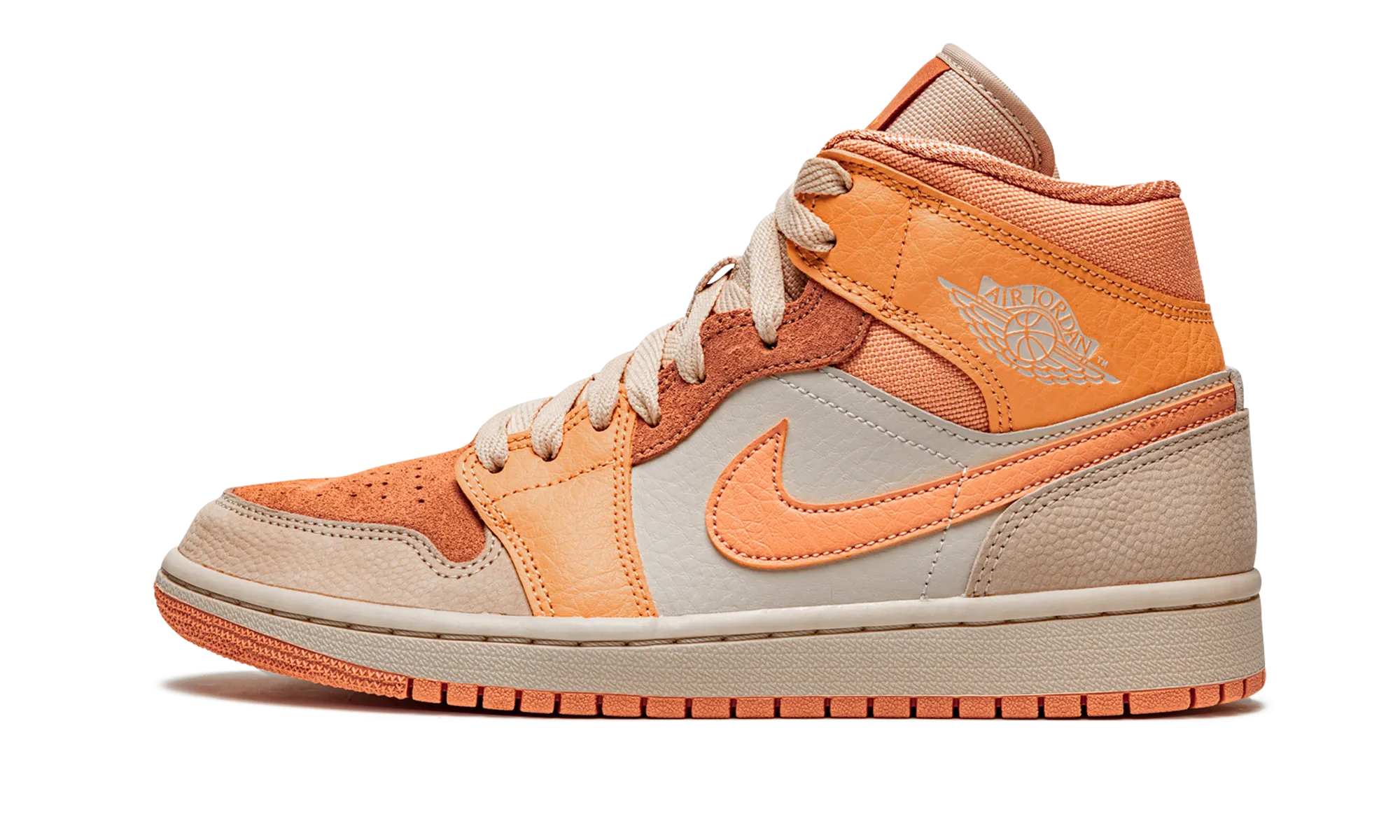 Adjustable Tongue Smart cushioning AIR JORDAN 1 MID WMNS "Apricot"