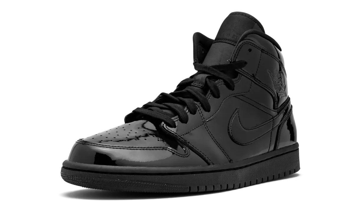 AIR JORDAN 1 MID WMNS "Black Patent Leather" Light Framework Impact Dispersion Layers