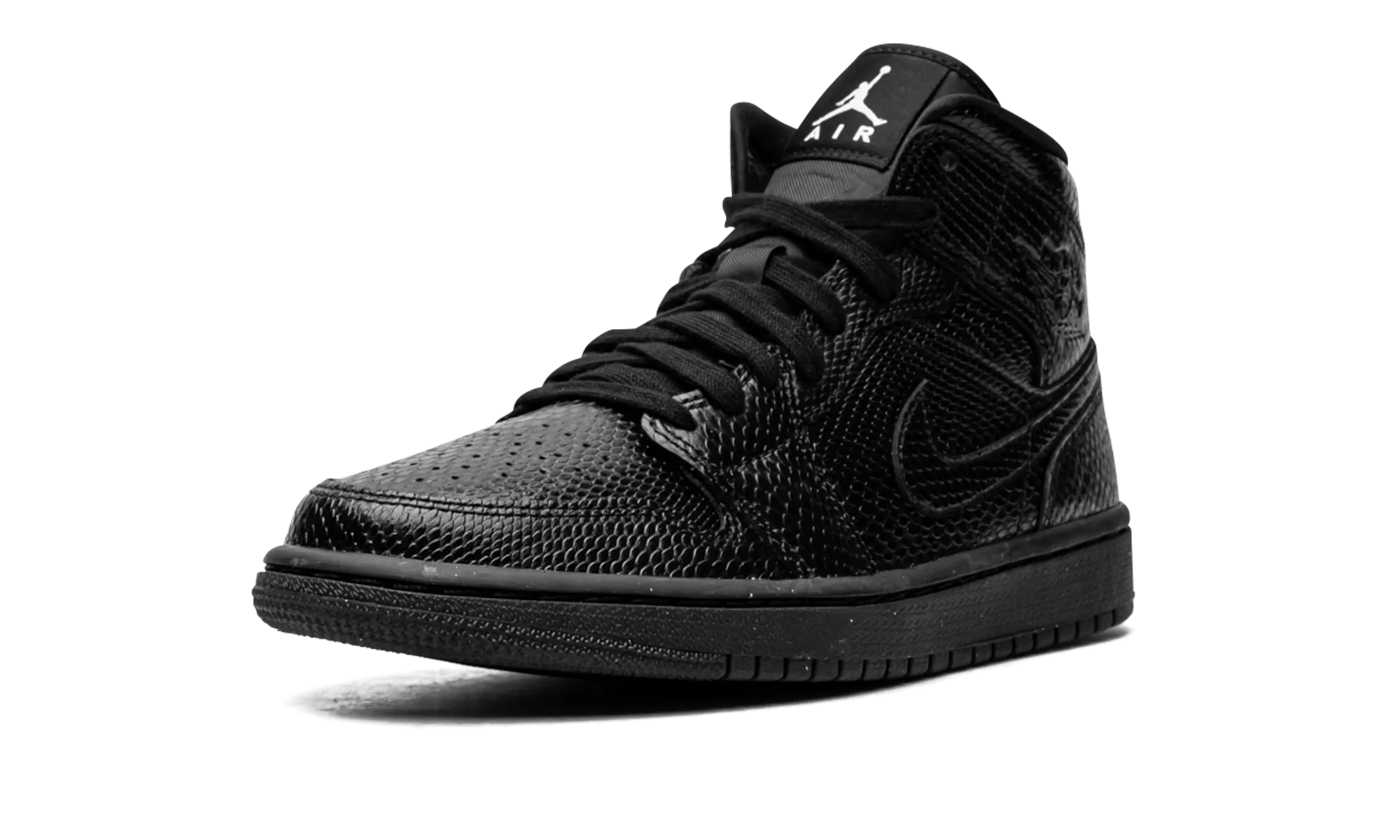 Street Fit AIR JORDAN 1 MID WMNS "Black Snakeskin"