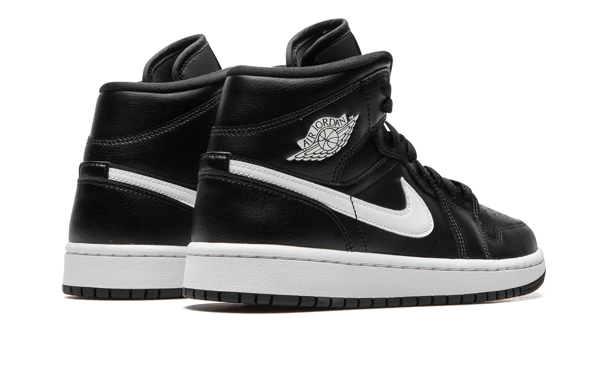 AIR JORDAN 1 MID WMNS "Black / White" Breathable Jacquard Weave
