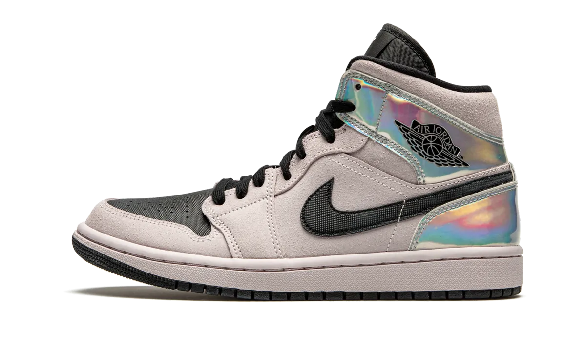 AIR JORDAN 1 MID WMNS "Iridescent" Hydrophobic Fabric Treatment Ventilation Channel Design