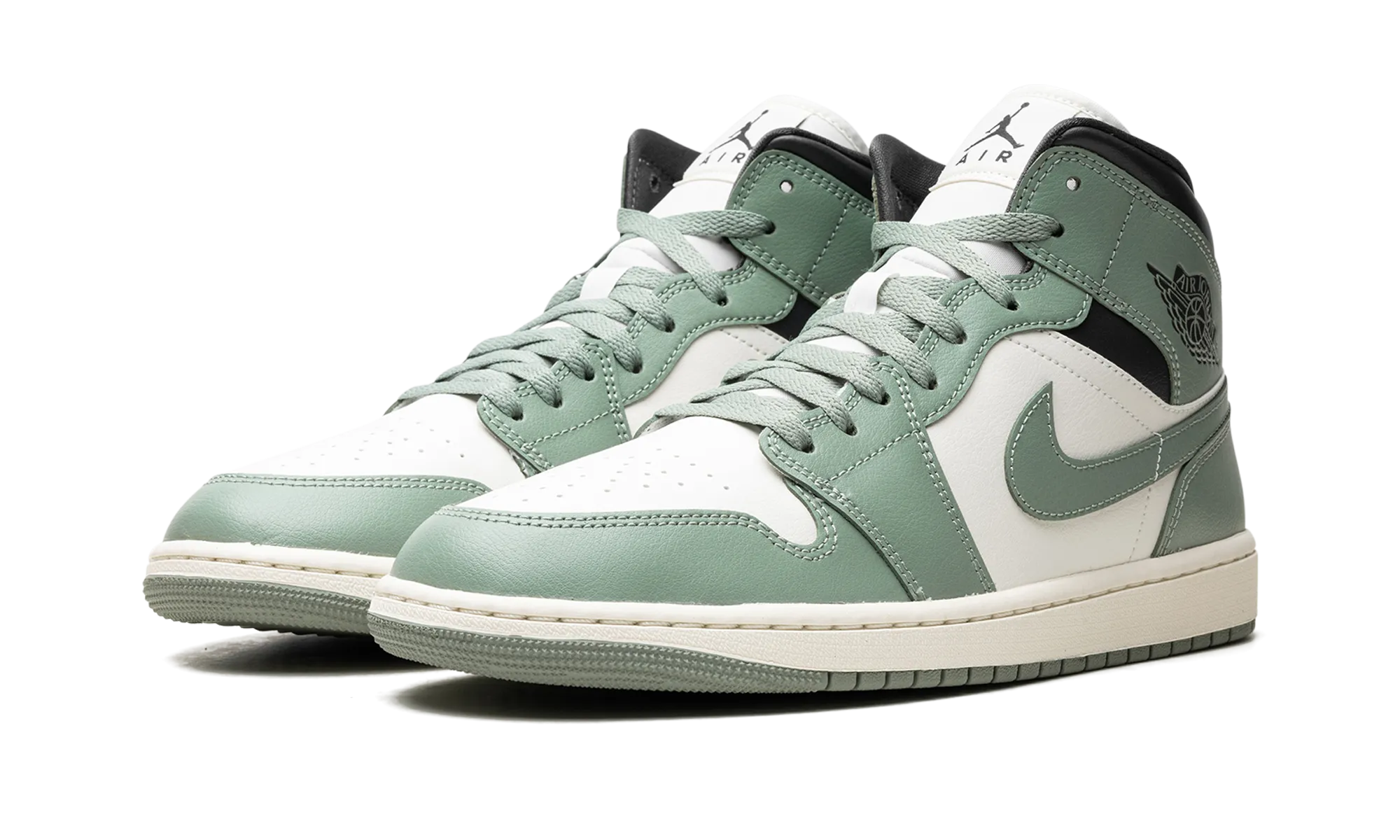 AIR JORDAN 1 MID WMNS "JADE SMOKE" Support Sole Elastic Strap