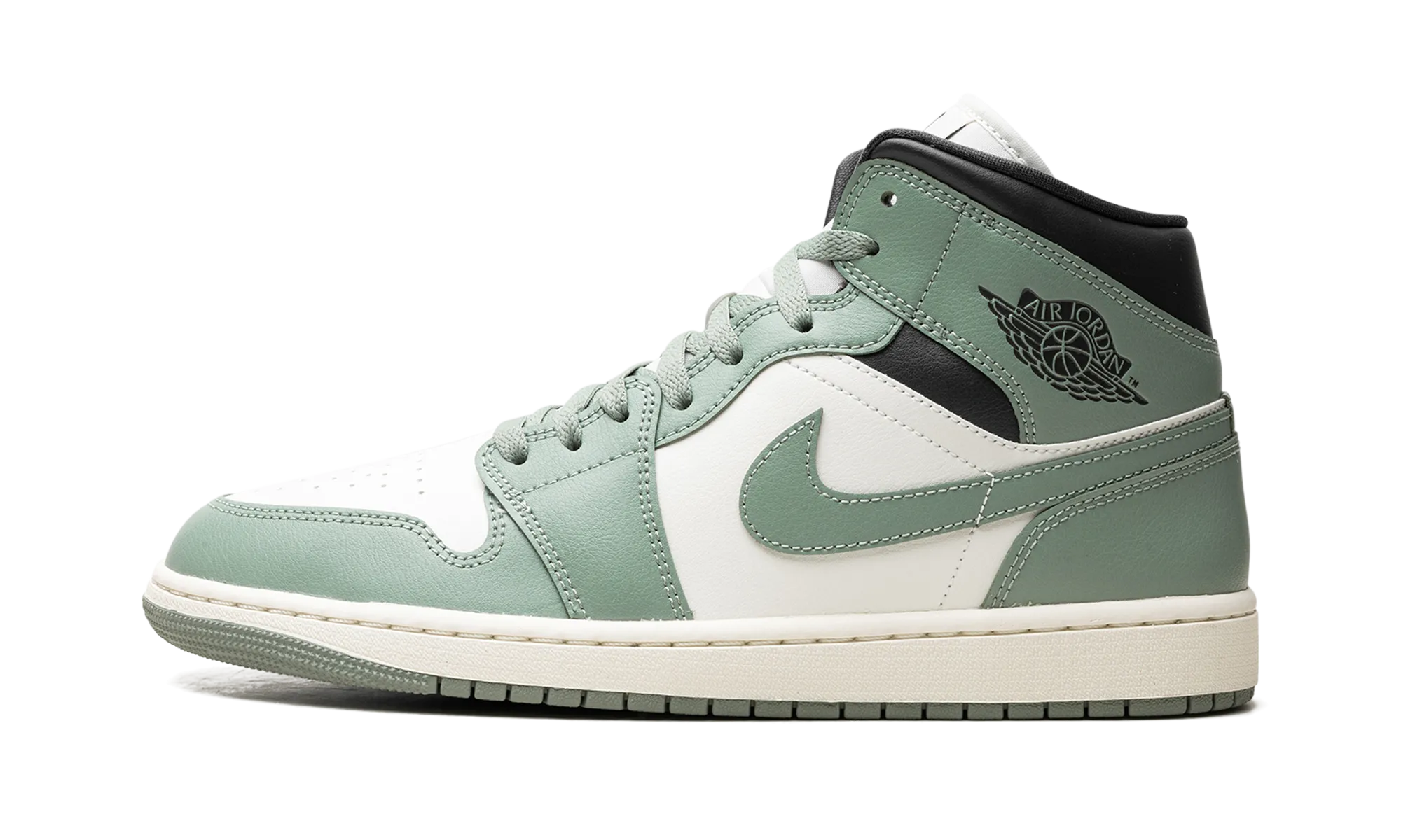 AIR JORDAN 1 MID WMNS "JADE SMOKE" Sculpted stability All-weather shock absorption