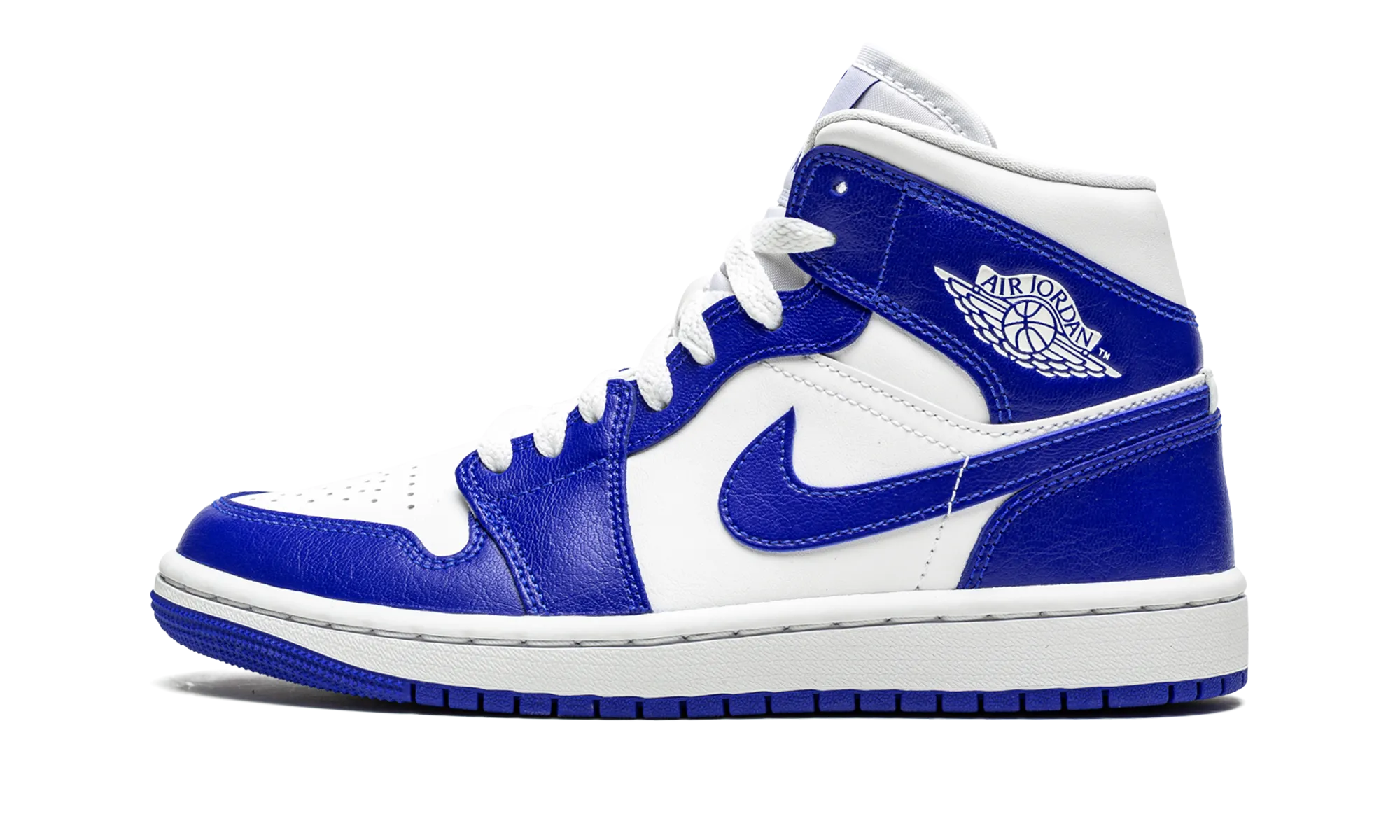 Anti Slip Tread Design Responsive cushioning AIR JORDAN 1 MID WMNS "Kentucky Blue"