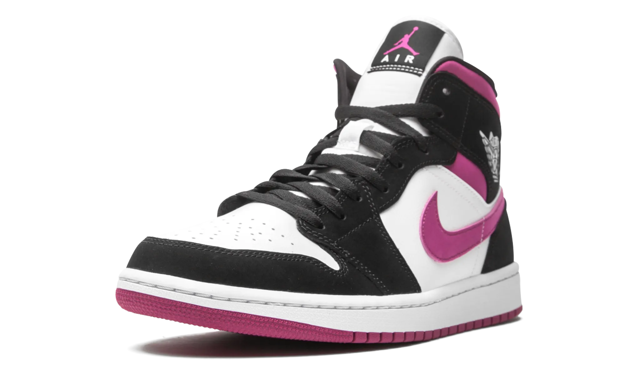 Air Flow Channels Effortless Entry AIR JORDAN 1 MID WMNS "Magenta"