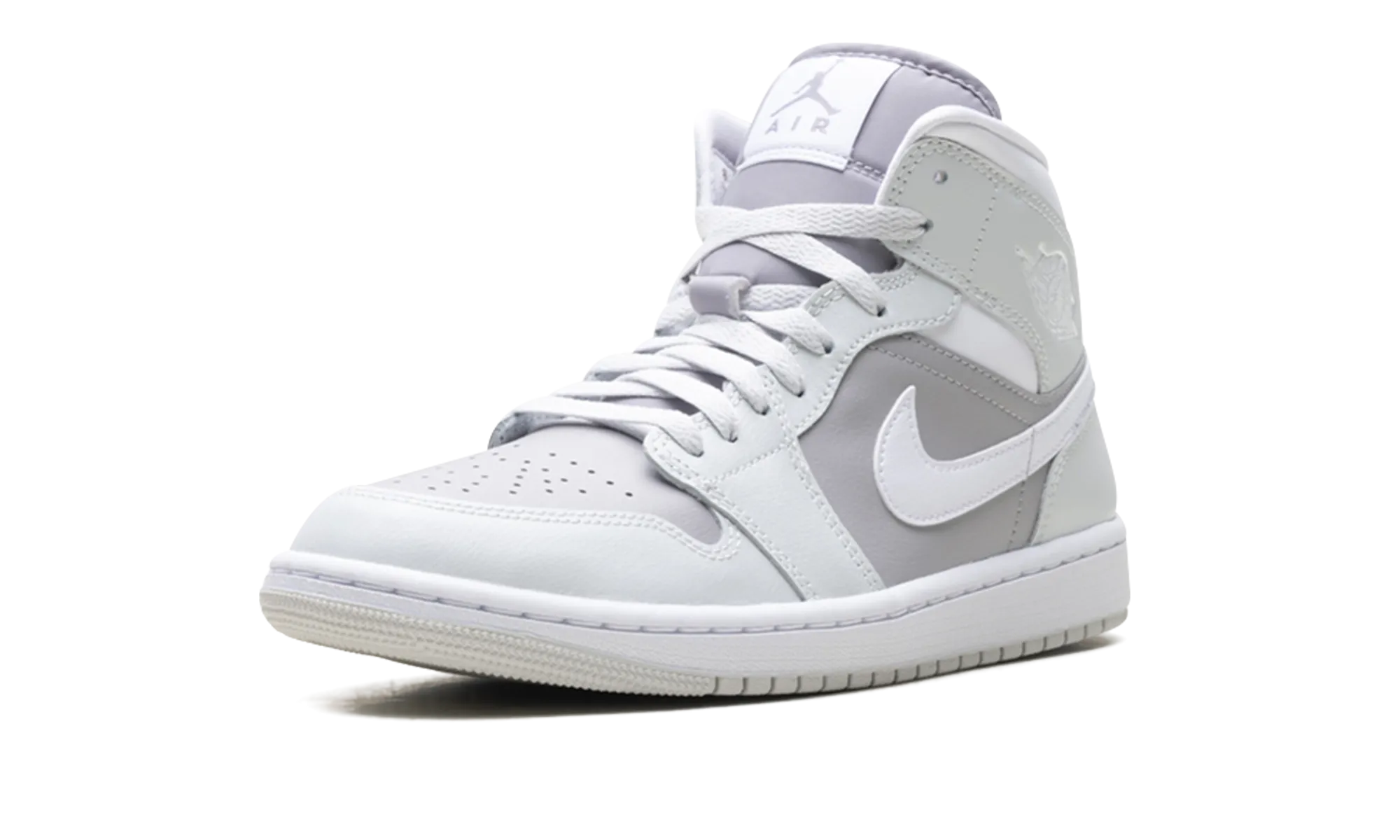 Reinforced Stitching Step Forward Air Jordan 1 Mid WMNS "Photon Dust Atmosphere Grey"