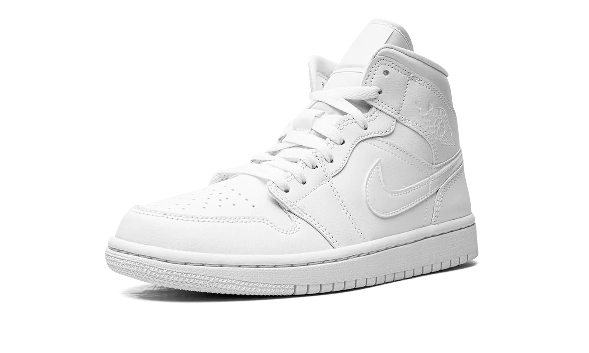 AIR JORDAN 1 MID WMNS "Triple White 2022" Slip Control Moisture Wicking Fabric