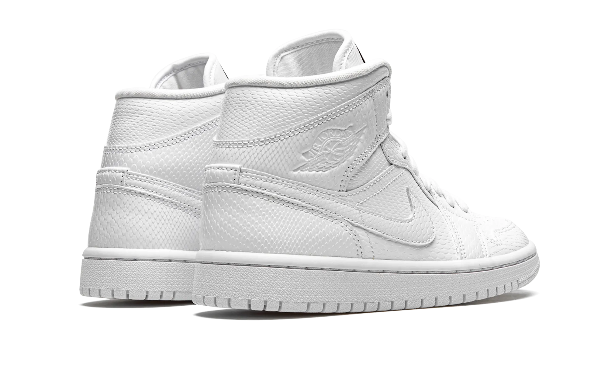 AIR JORDAN 1 MID WMNS "White Snakeskin" Neutral Stance Platform Support System