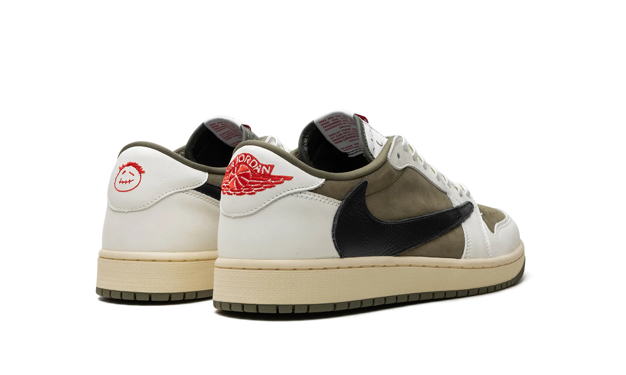 Air Jordan 1 "Travis Scott - Medium Olive" Adjustable Fit Technology Non Slip Heel