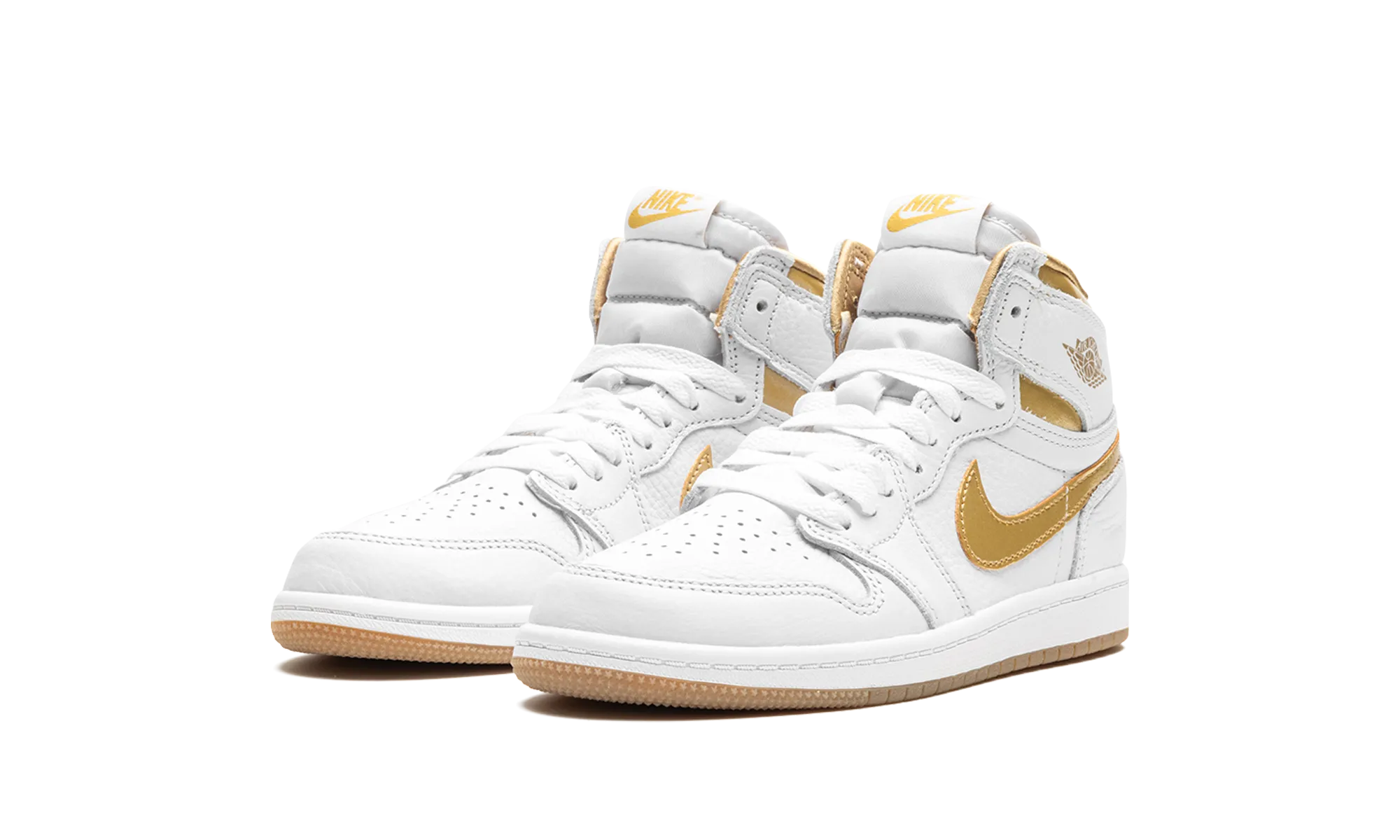 Responsive Footbed Reliable stability Air Jordan 1 Retro High OG PS "Metallic Gold"