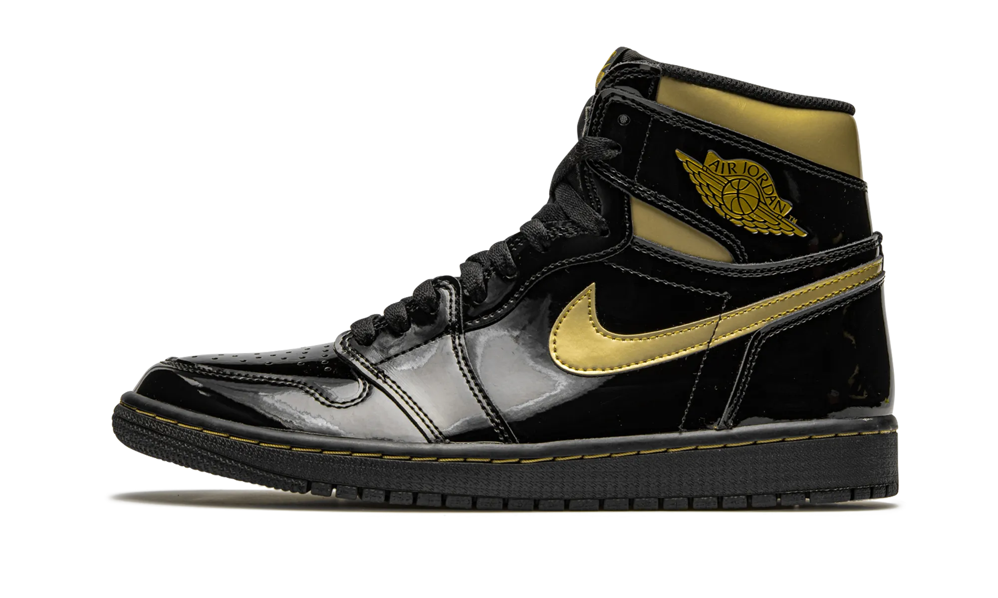 Air Jordan 1 Retro High OG "Black Metallic Gold" Breathable fabric