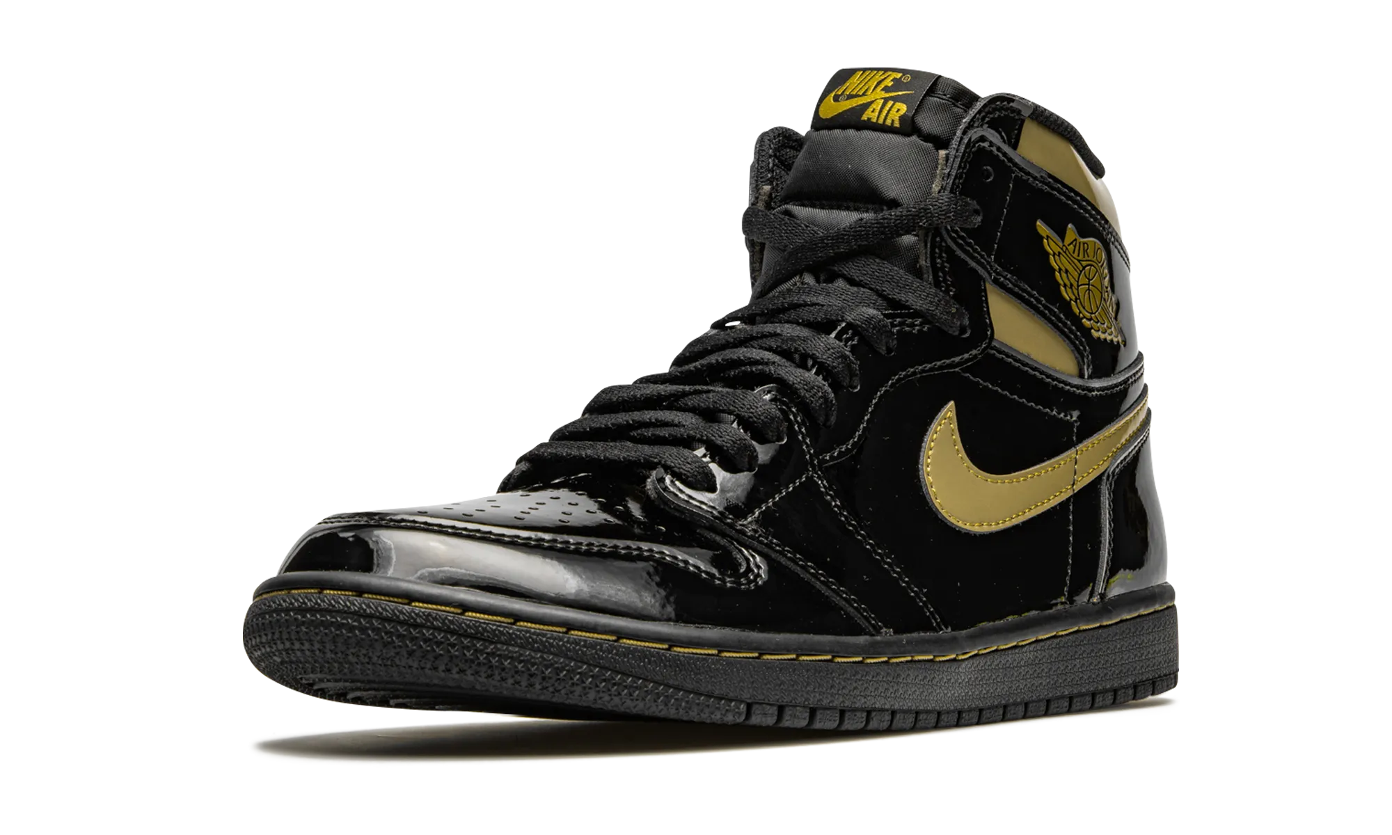 Impact Dispersing Design Power Stride Air Jordan 1 Retro High OG "Black Metallic Gold"