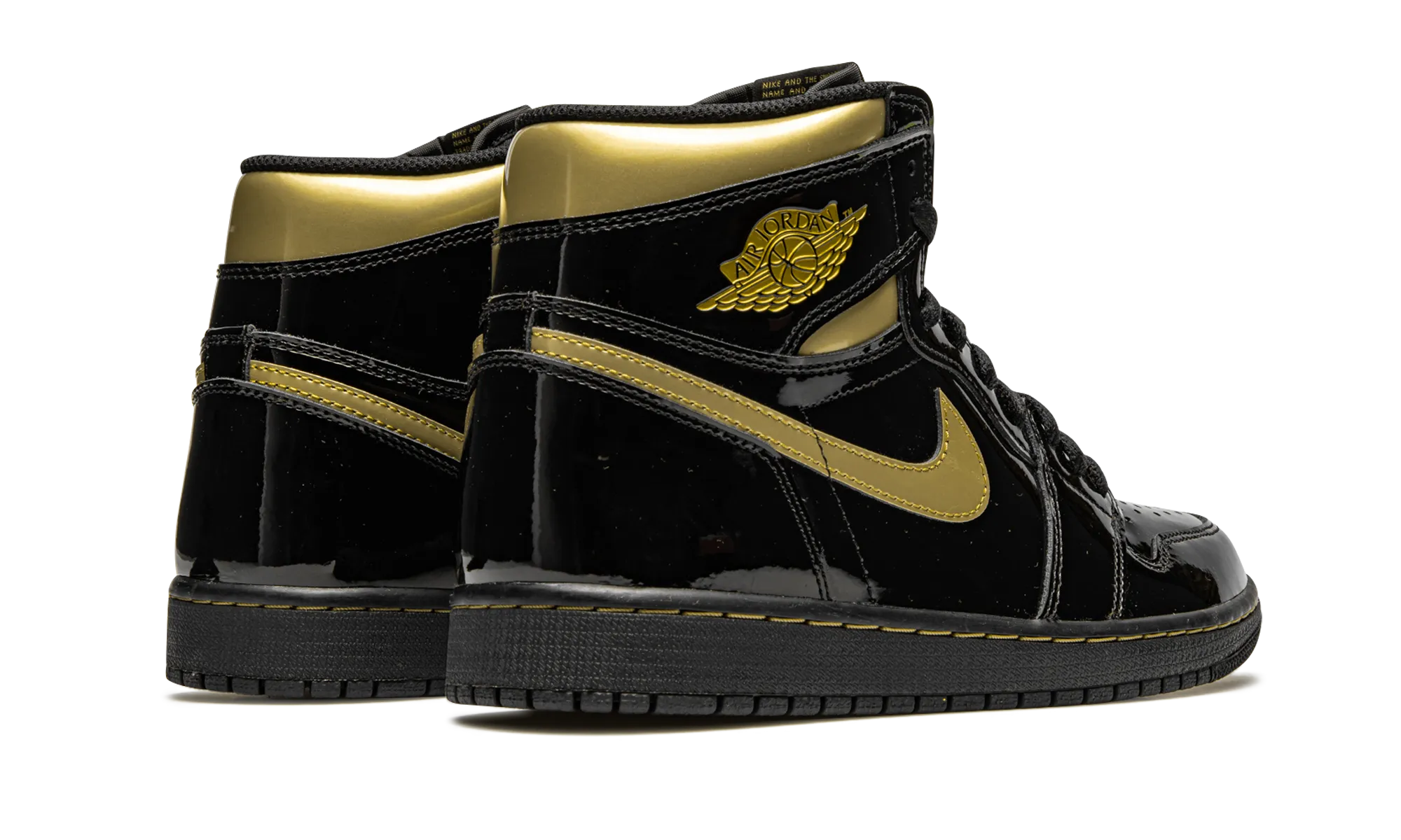 Light Step Ergonomic Heel Cup Design Air Jordan 1 Retro High OG "Black Metallic Gold"