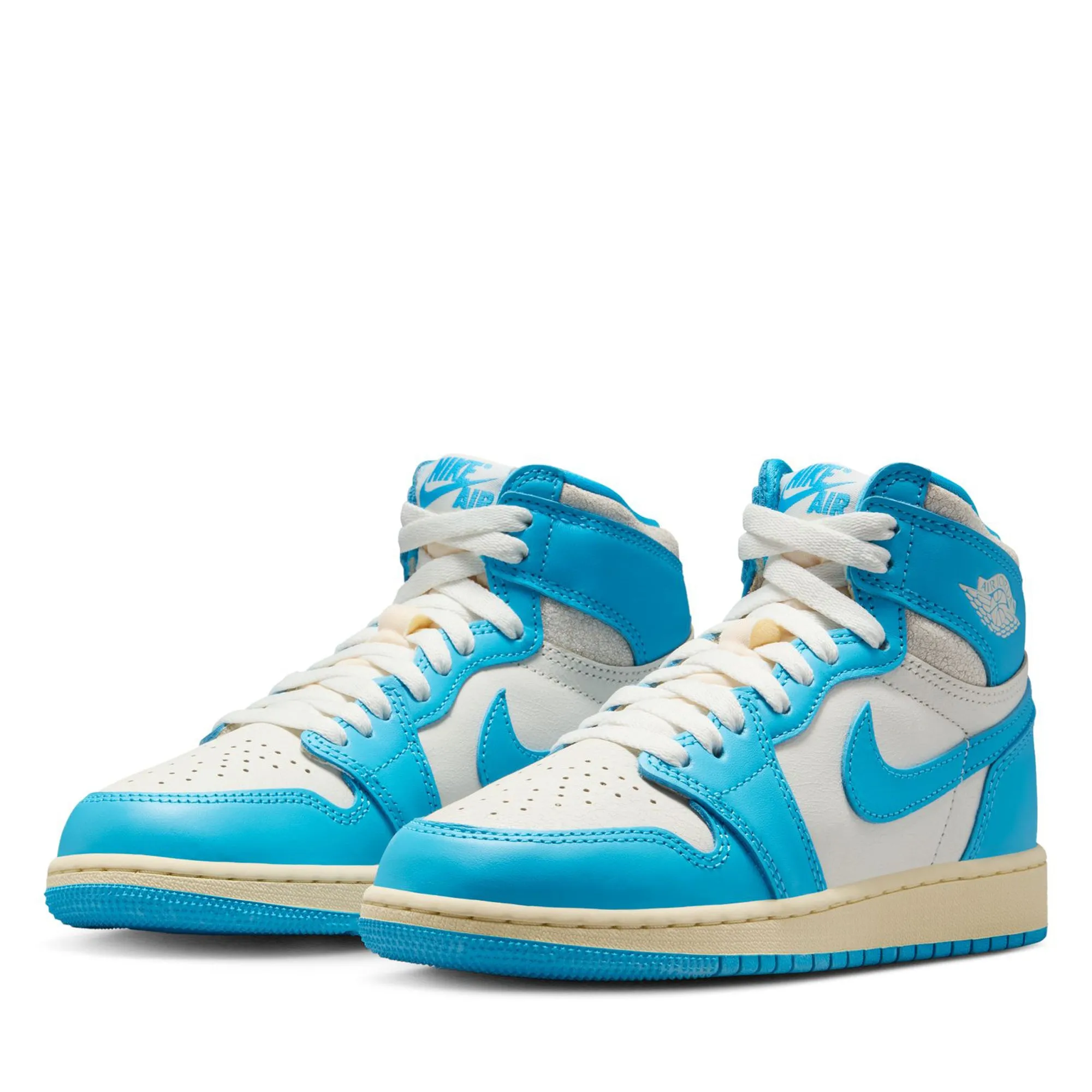 Air Jordan 1 Retro High OG 'UNC Reimagined' (GS) - Dark Powder Blue/Sail Non Slip Outsole Patterns