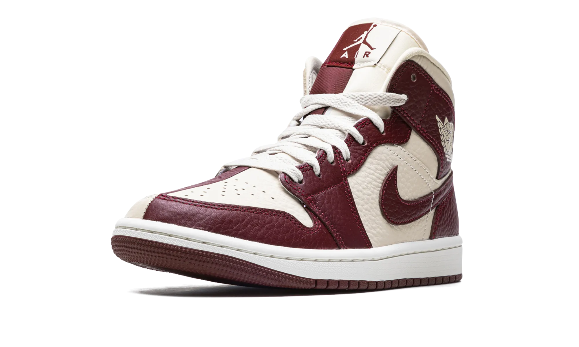 AIR JORDAN 1 WMNS "Split Cherrywood Red" Mid Foot Lockdown Maximum look