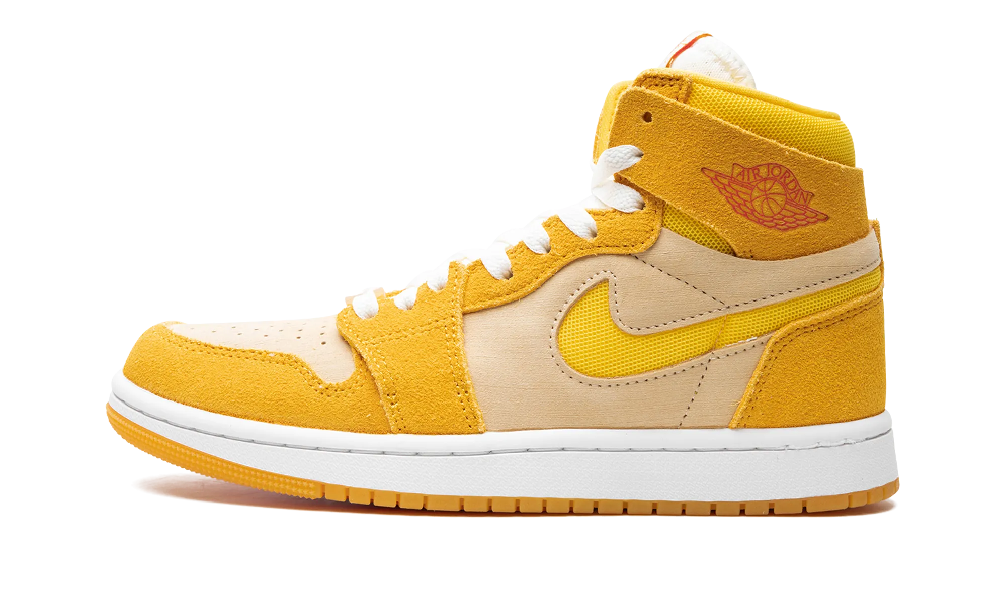 Air Jordan 1 Zoom Air CMFT 2 WMNS "Yellow Ochre/Tour Yellow-Pale Vanilla-Safety" Contoured Footbed