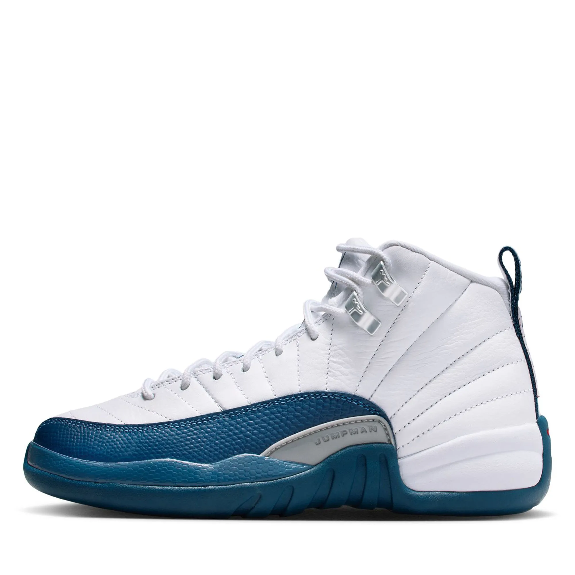 Wide Air Jordan 12 Retro (GS) - White/French Blue