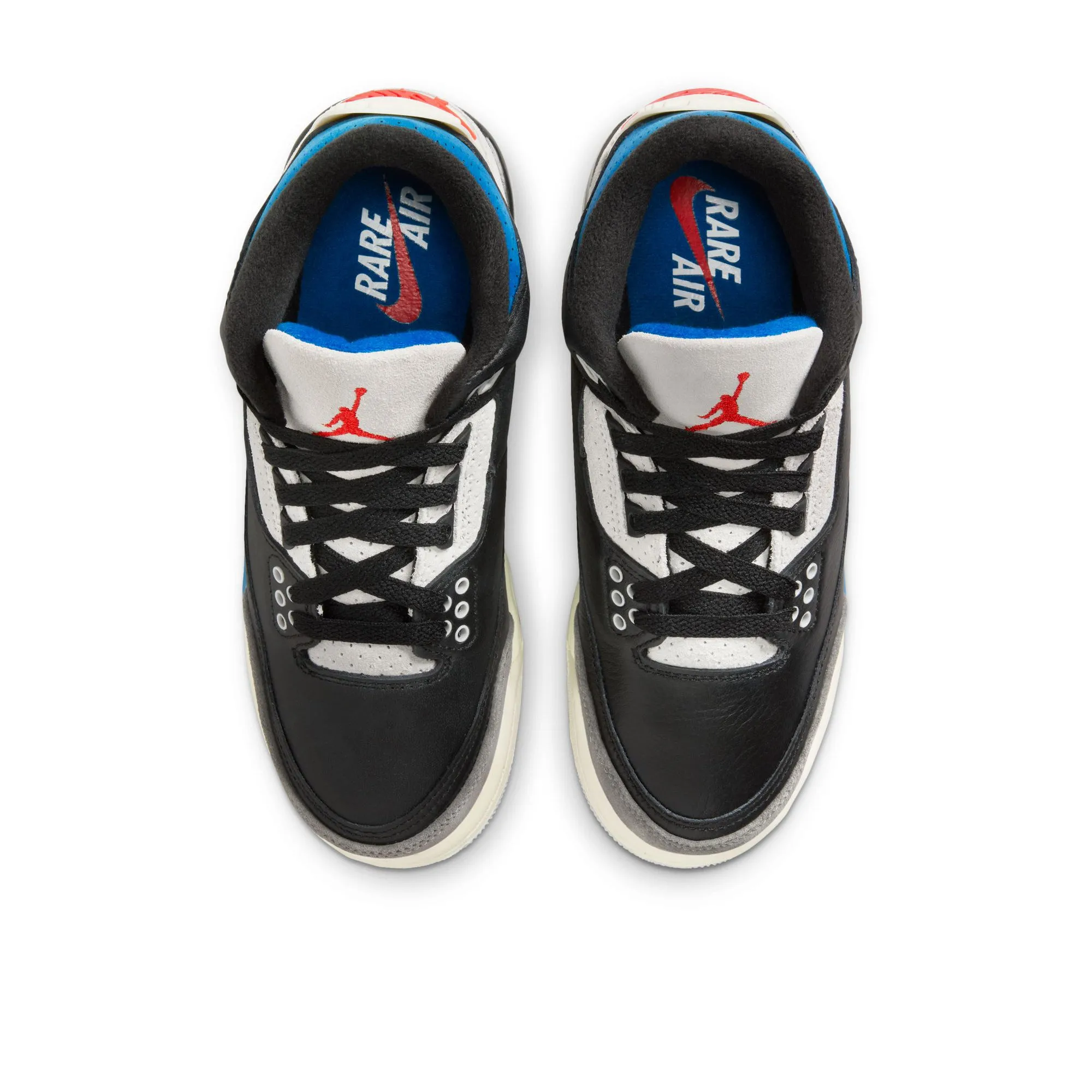 Flex Notch Heel Fit Air Jordan 3 Retro OG 'Rare Air' (GS) - Black/Chile Red