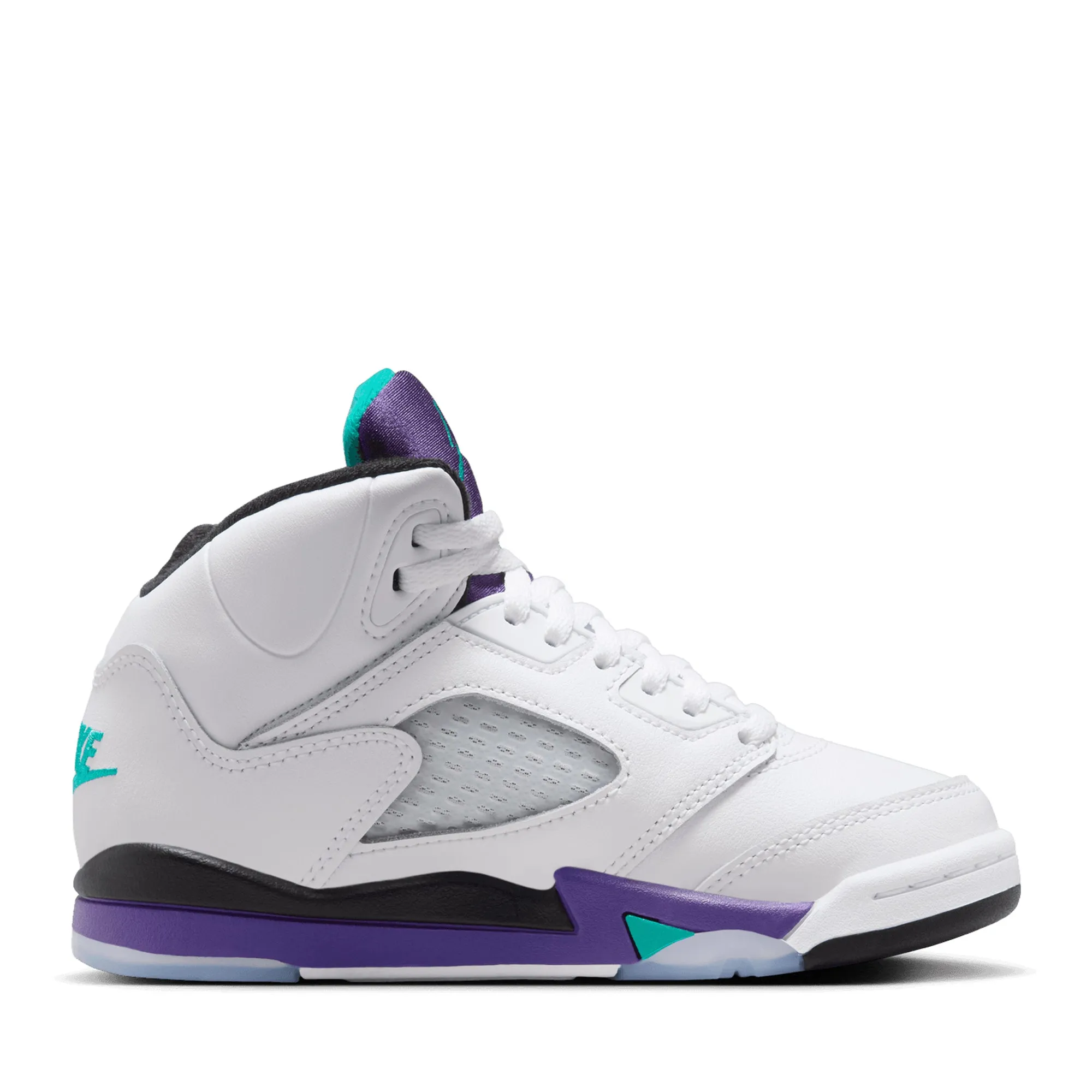 Resilient Touch Rubber Composite Air Jordan 5 Retro OG 'Grape' (PS) - White/New Emerald