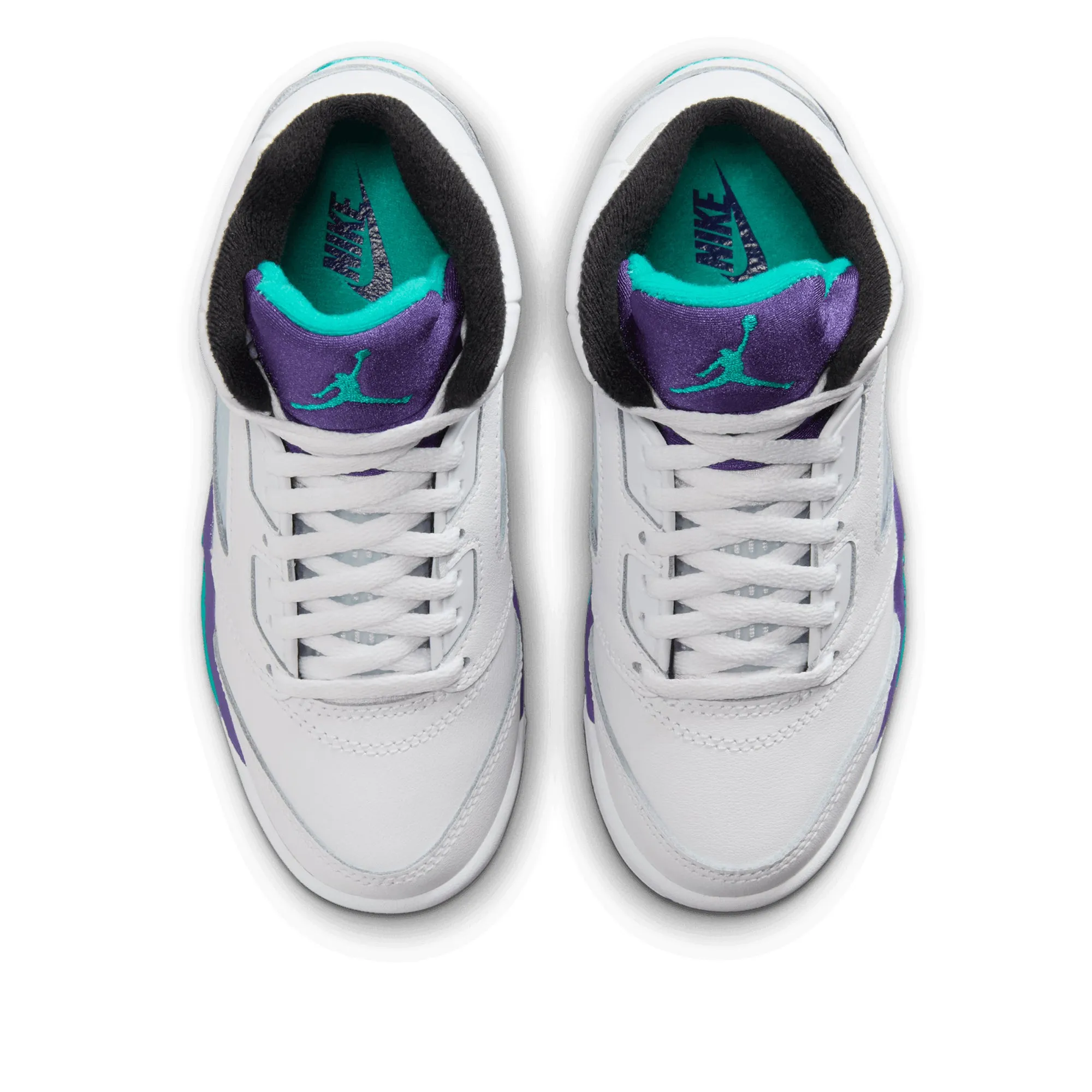Air Jordan 5 Retro OG 'Grape' (PS) - White/New Emerald Day Long