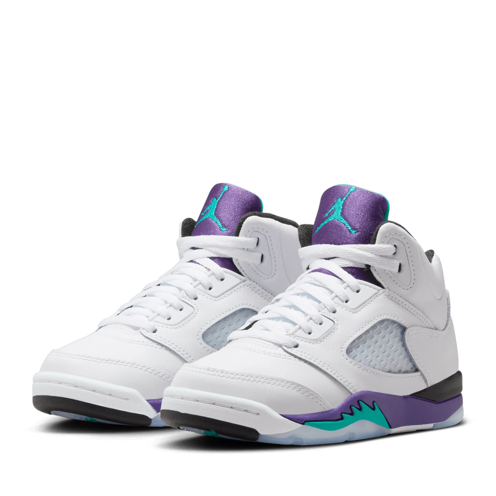 Air Jordan 5 Retro OG 'Grape' (PS) - White/New Emerald Trend-setting comfort