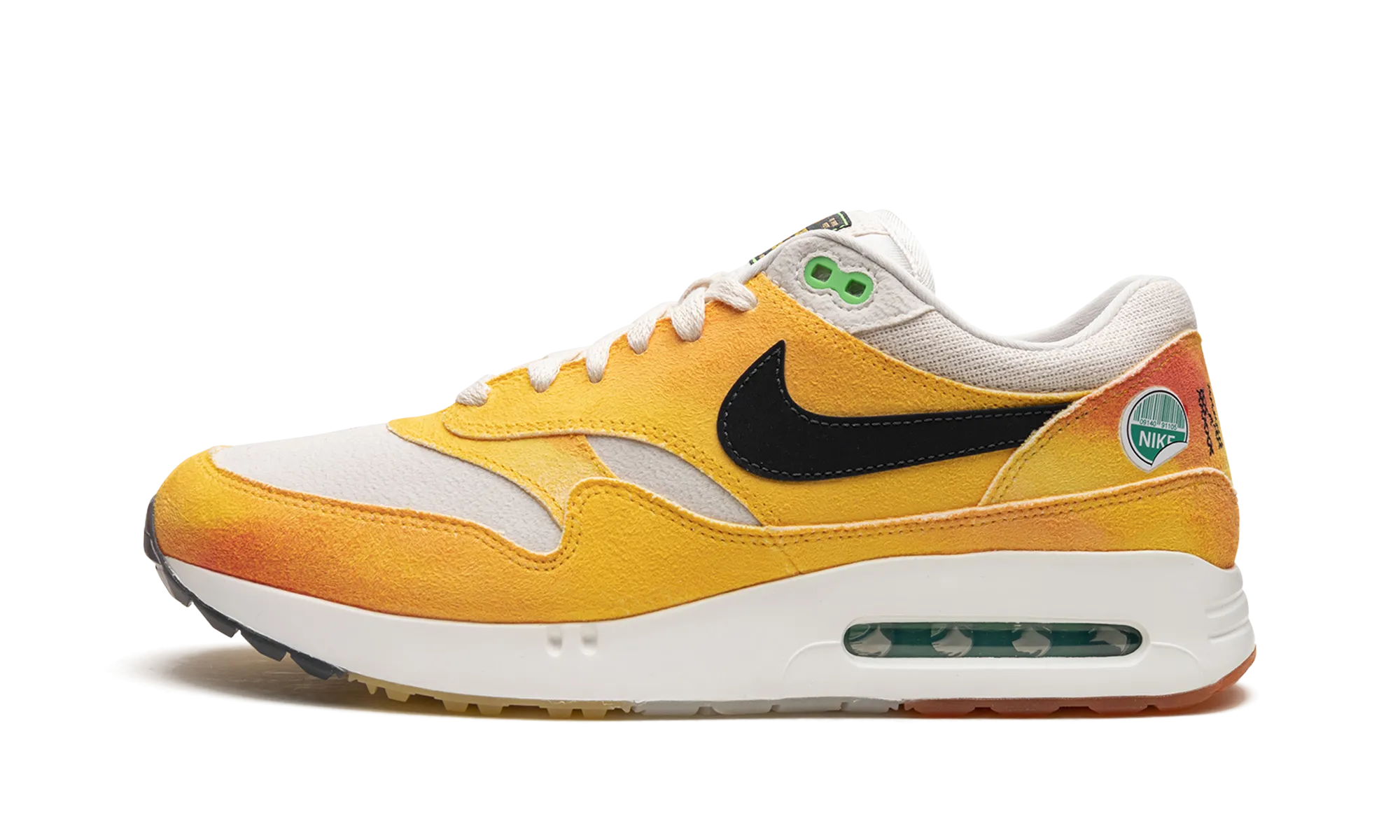 Air Max 1 '86 OG Golf NRG "Always Fresh" running in a cantilever bridge area shoes running in a tunnel area shoes