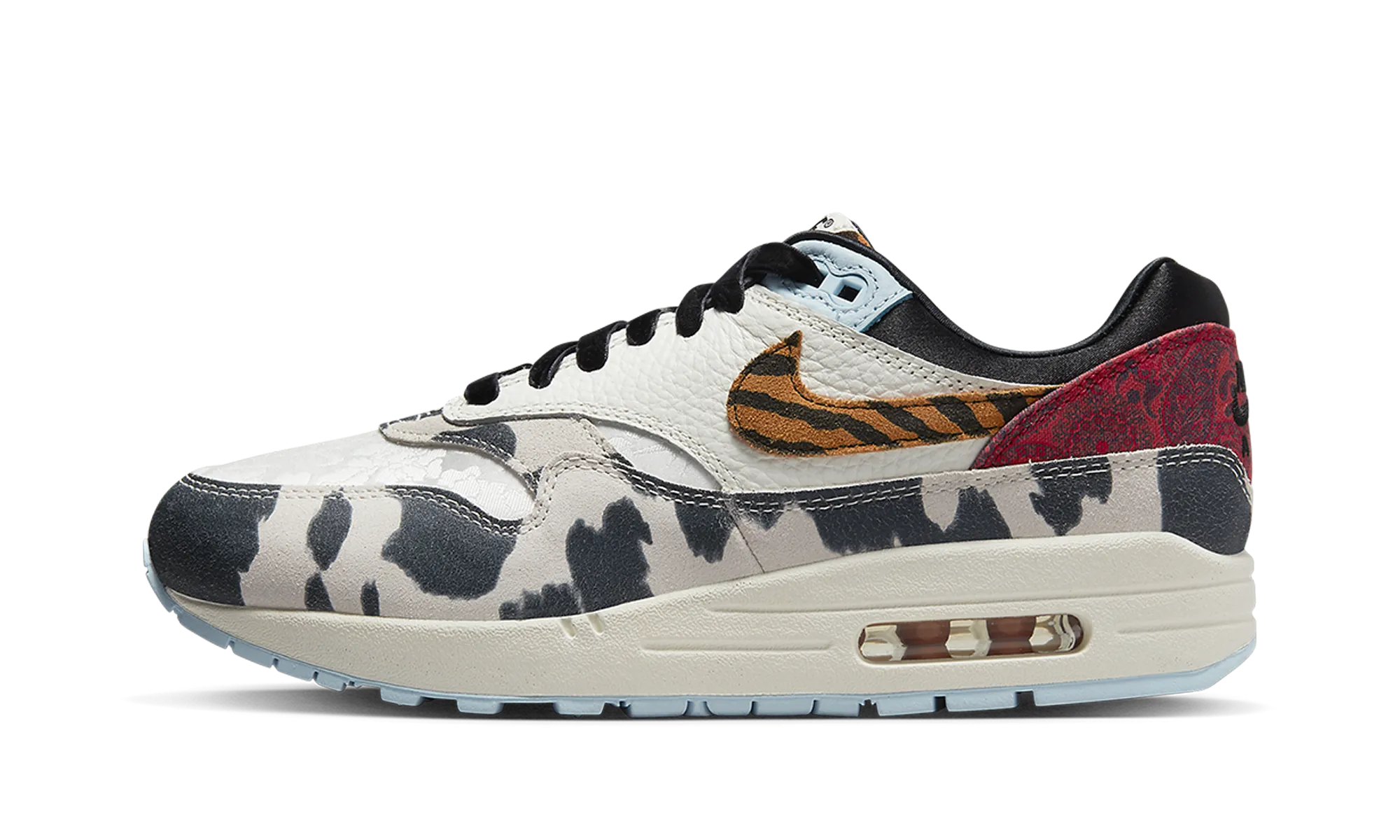 zipper - closure shoes Comfort support AIR MAX 1 '87 MNS WMNS "Tiger Swoosh Cow Print"