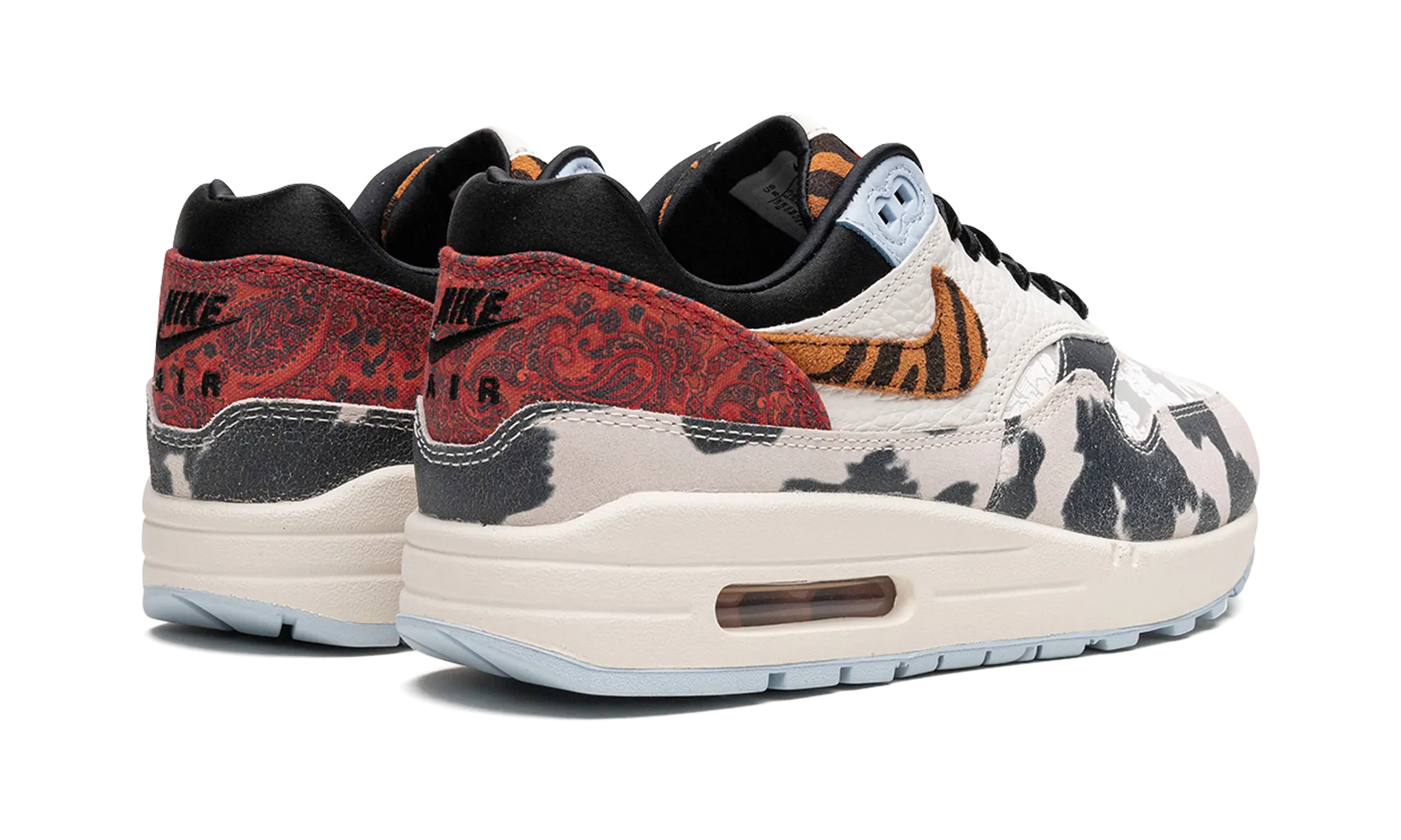 NarrowFit AIR MAX 1 '87 MNS WMNS "Tiger Swoosh Cow Print"