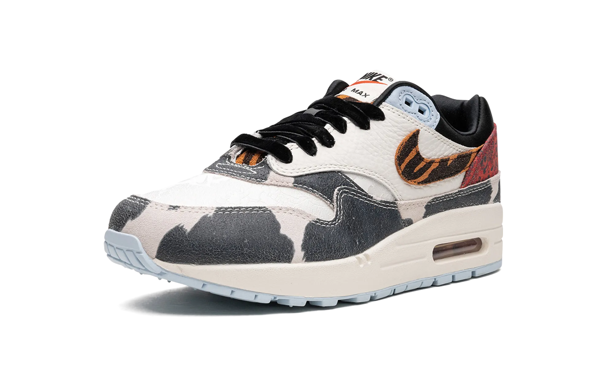 AIR MAX 1 '87 MNS WMNS "Tiger Swoosh Cow Print" Comfortable fit running for fitness