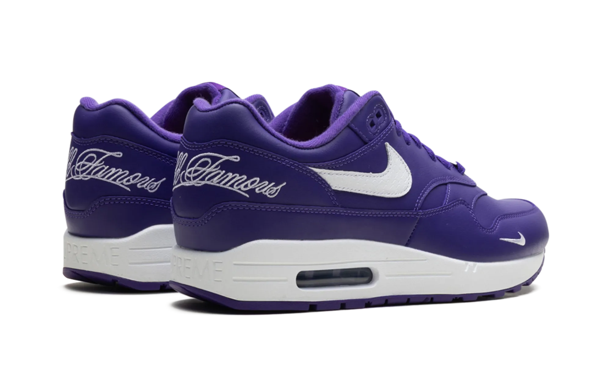 private - label running option high - tech shoes Air Max 1 '87 SP "Supreme Varsity Purple"