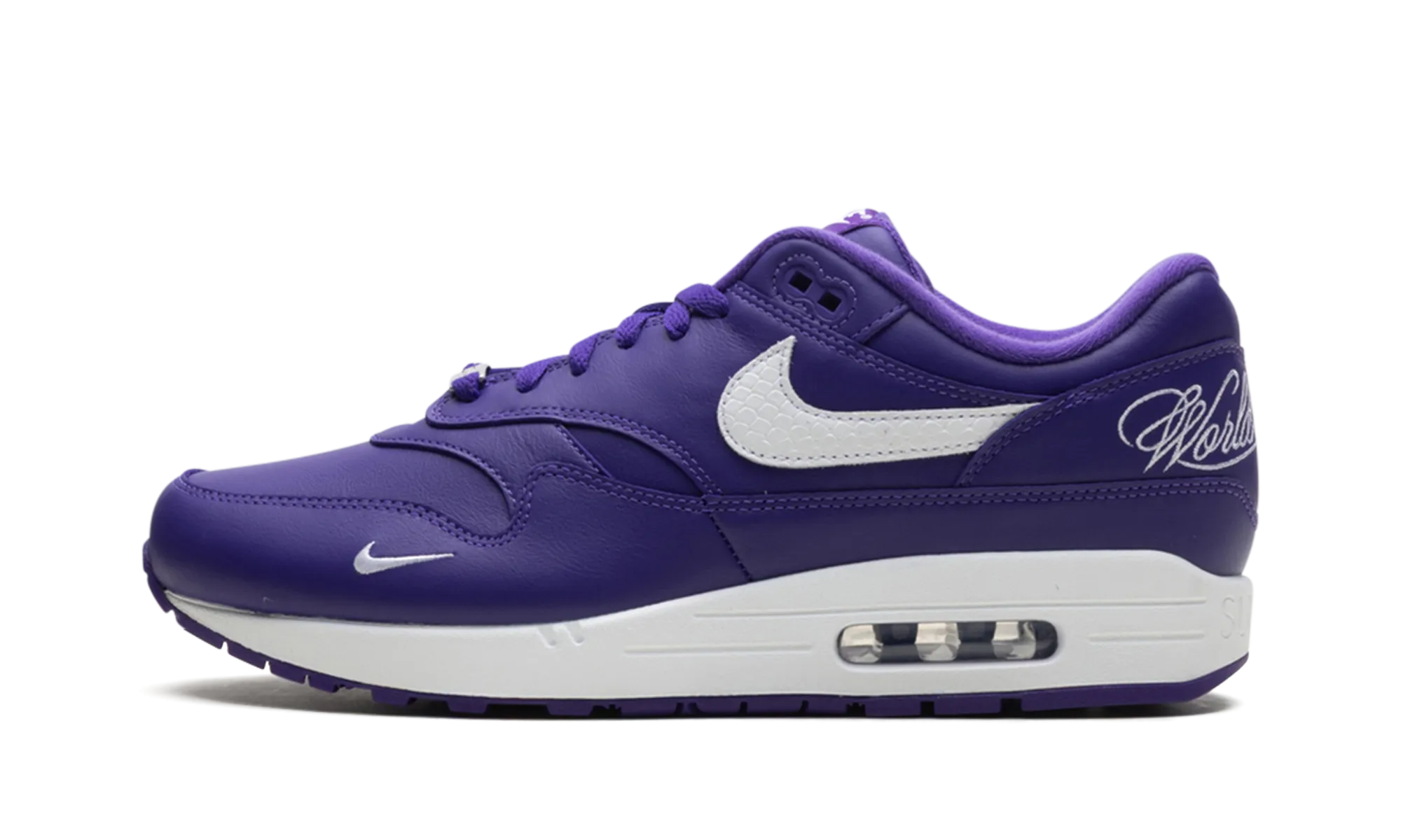 indoor - outdoor shoes appliqued - finish - design shoes Air Max 1 '87 SP "Supreme Varsity Purple"