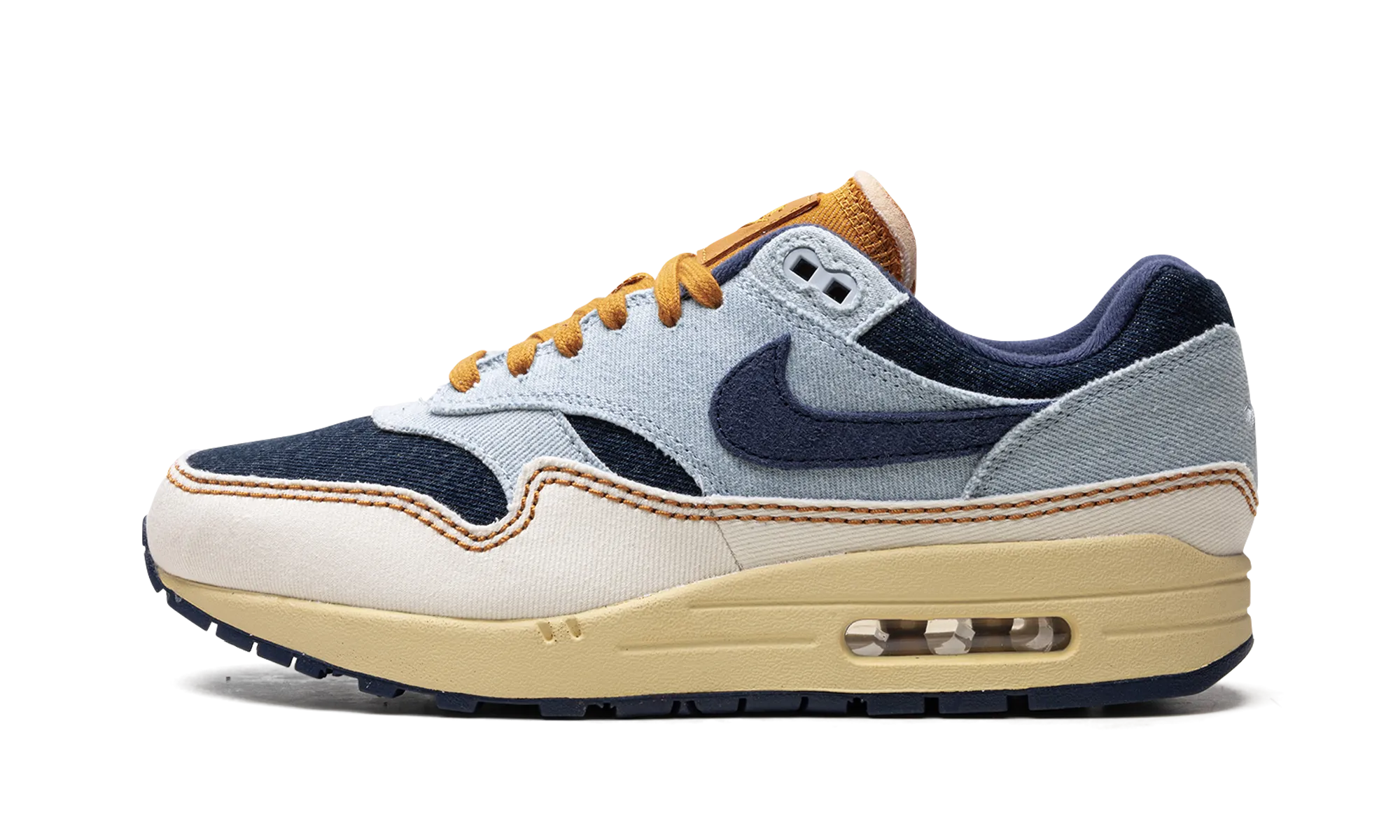 Odor Free exercise shoes AIR MAX 1 '87 WMNS "AURA / MIDNIGHT NAVY / PALE IVORY"