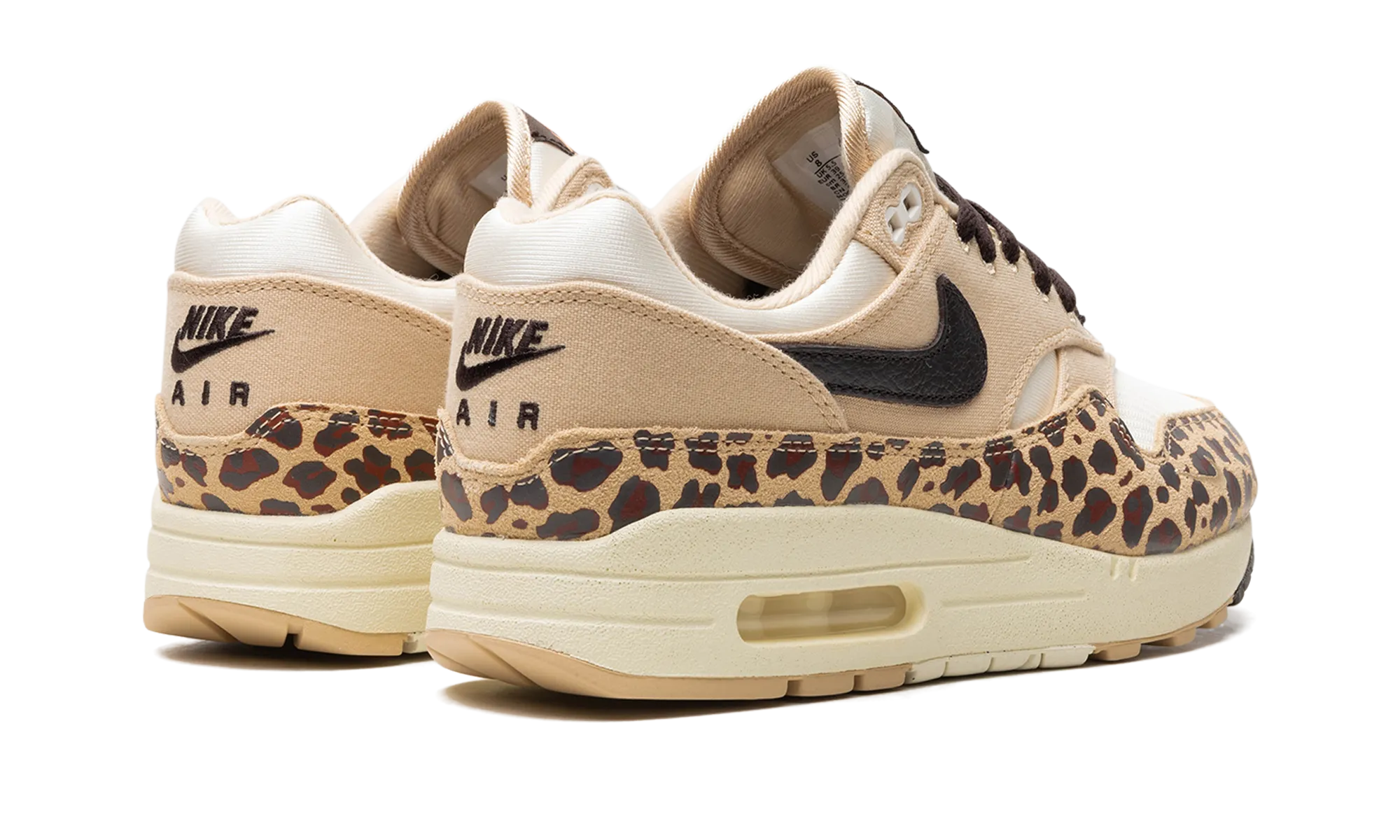 Air Max 1 '87 WMNS "Sesame Leopard" beginner running shoes