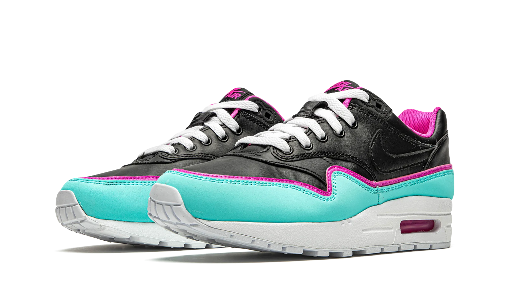 Air Max 1 DBL (GS) "Double Layered - Aqua Fuchsia" Sock - like feel 5K shoes