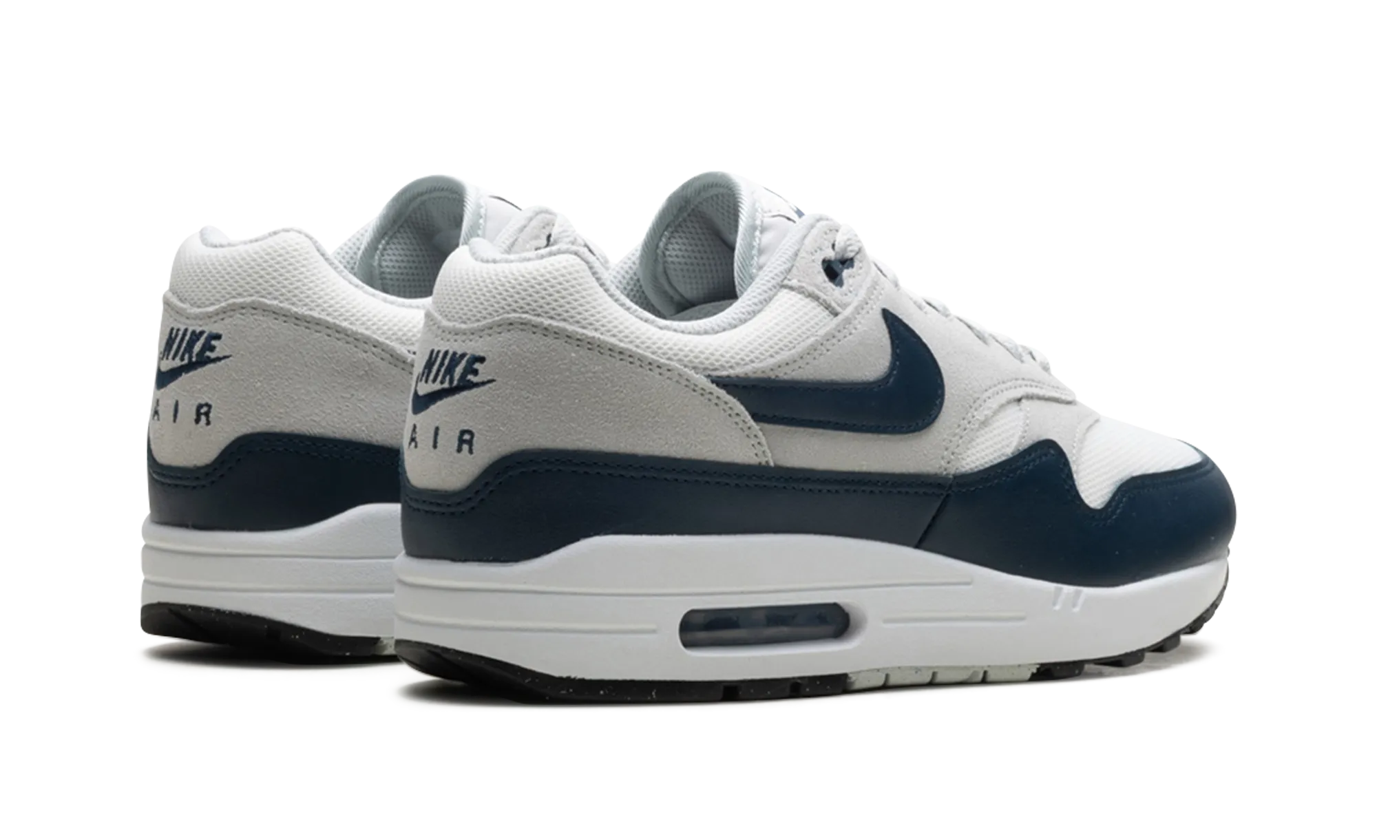 AIR MAX 1 ESSENTIAL "Summit White/Armory Navy-Light Silver" Stretchy