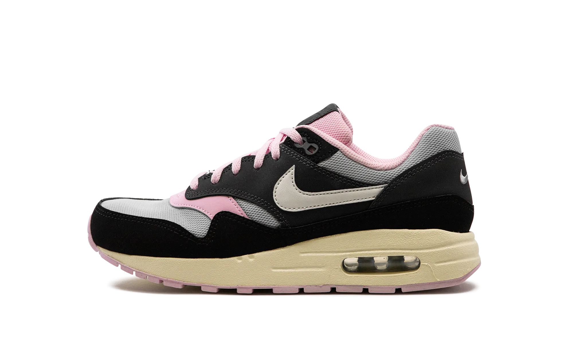 stylish aesthetics shoes Tread Pattern Air Max 1 GS "Black Anthracite Pink Foam"
