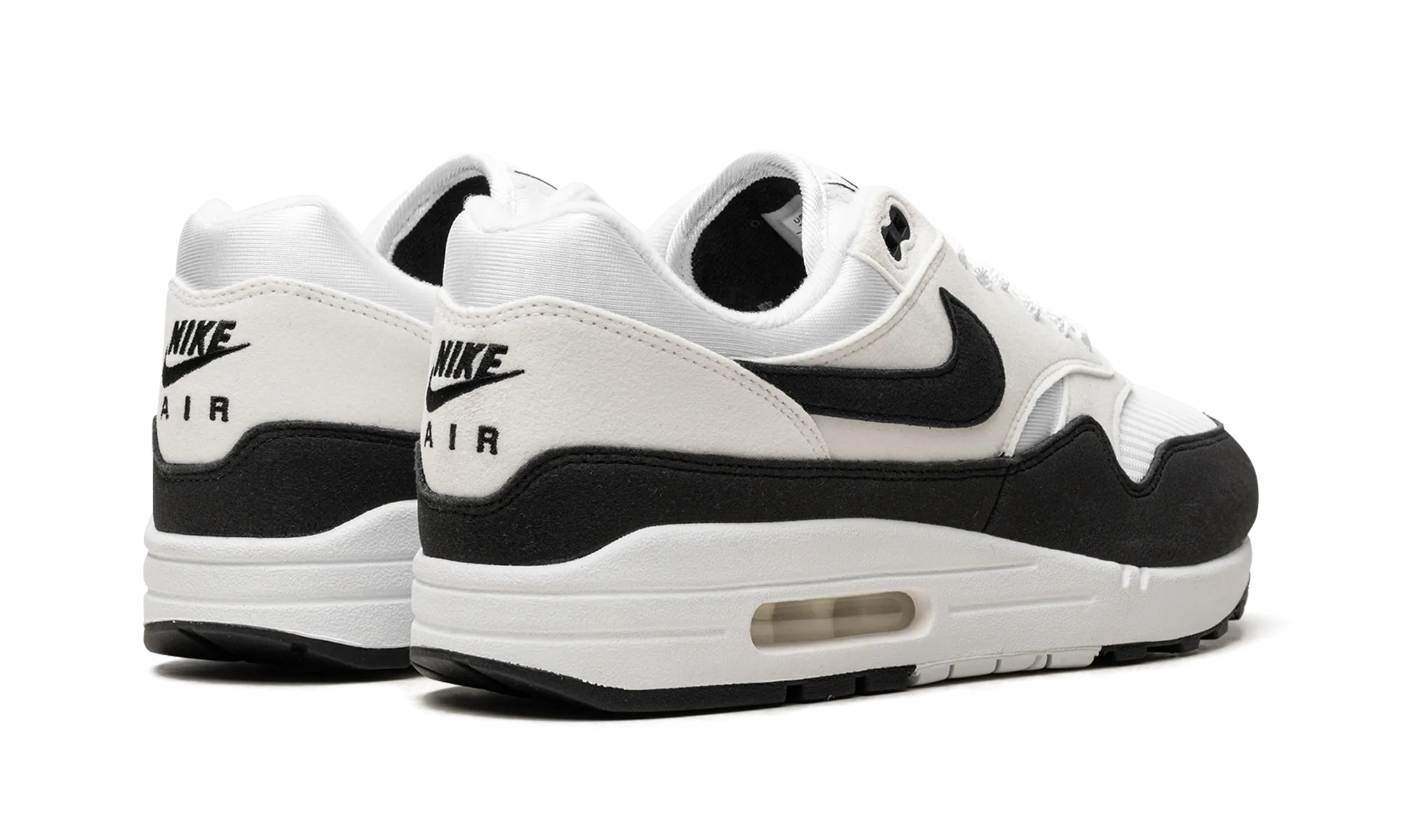 genuine leather shoes AIR MAX 1 WMNS "White Black"