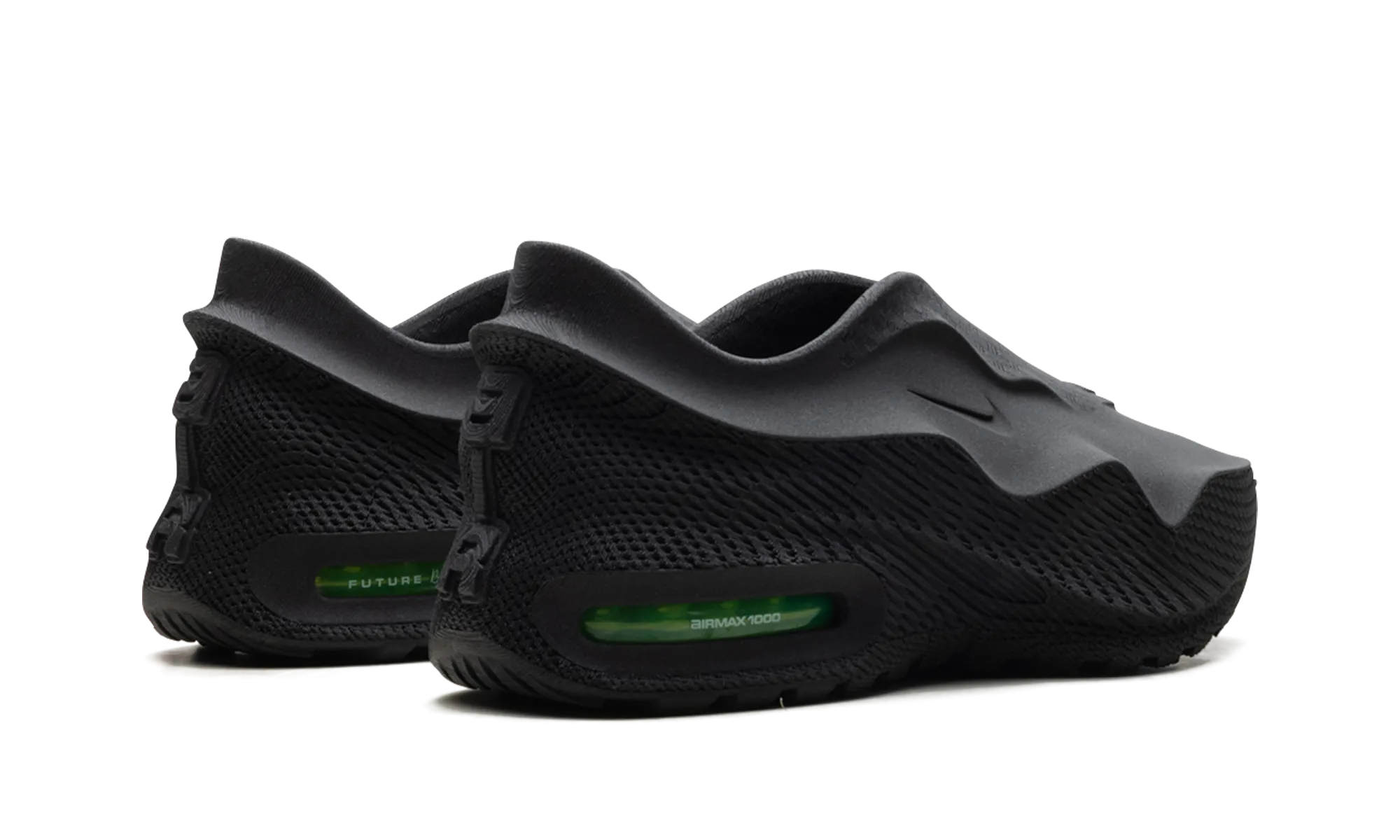 rubber - sole shoes Stretchable Fabric Air Max 1000 "Black/Volt"