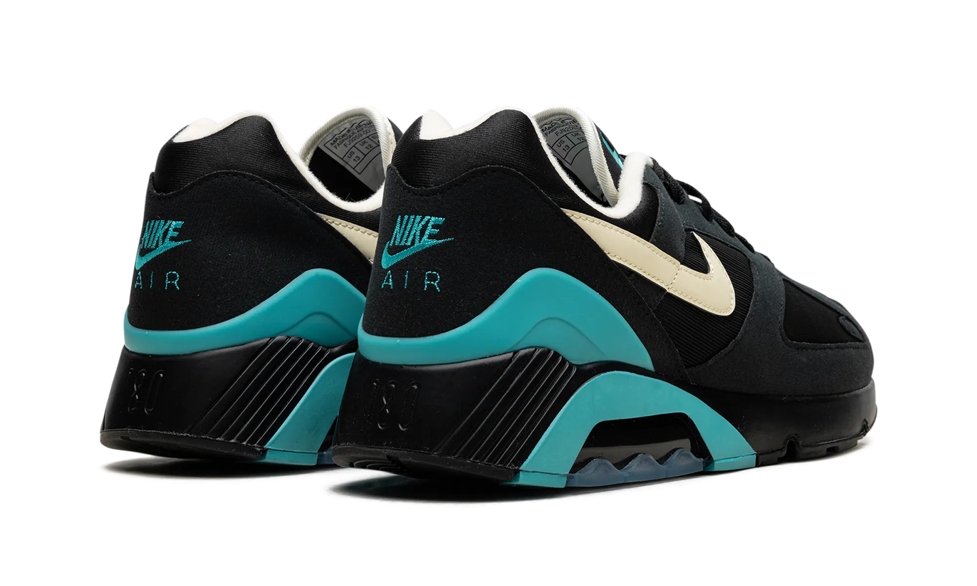 Air Max 180 "Black" endurance improvement basketball - compatible running shoes